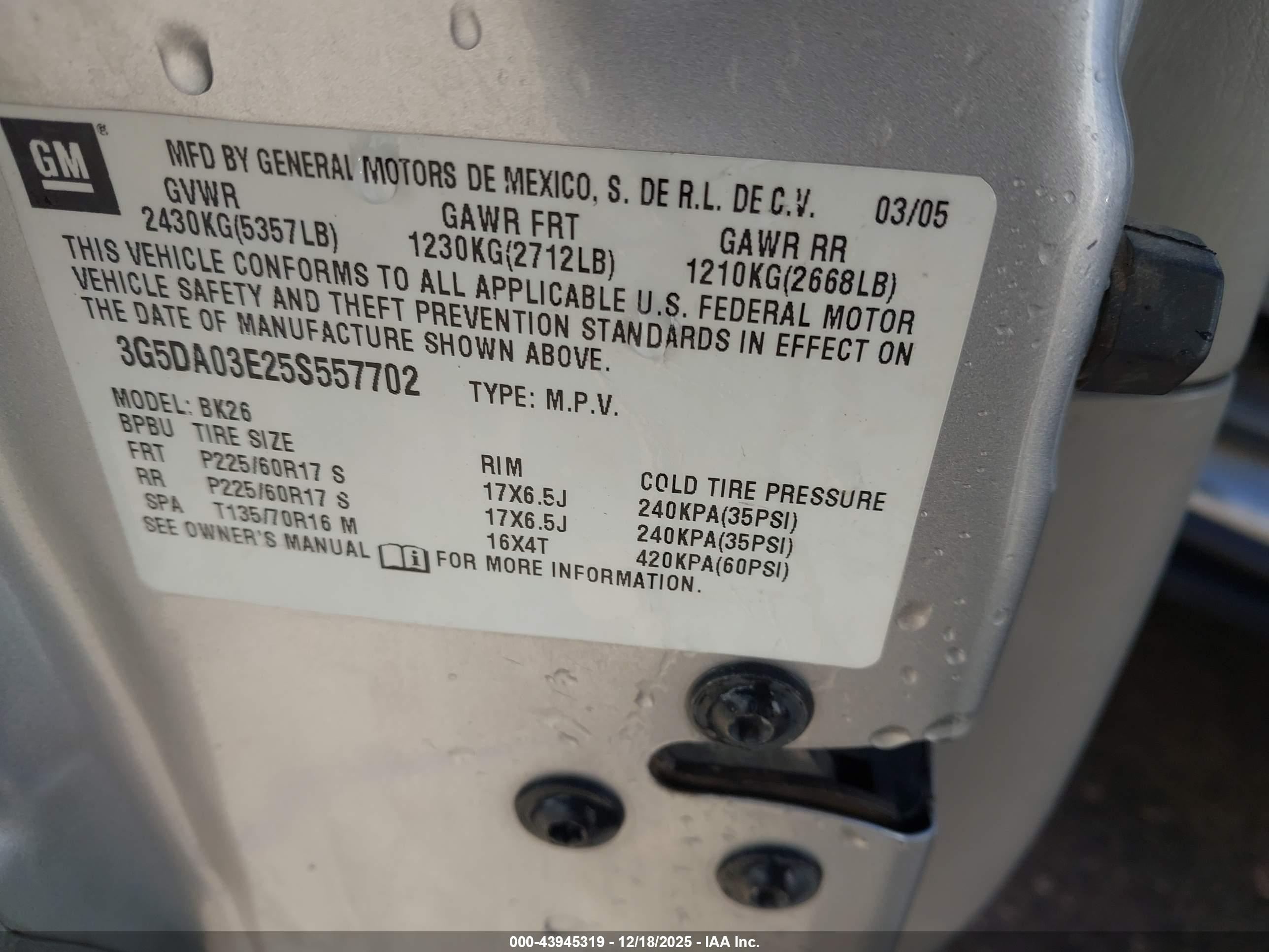 BUICK RENDEZVOUS image 9