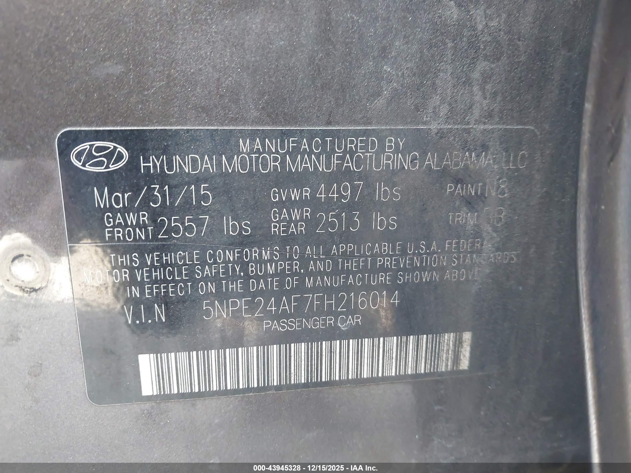 HYUNDAI SONATA image 9