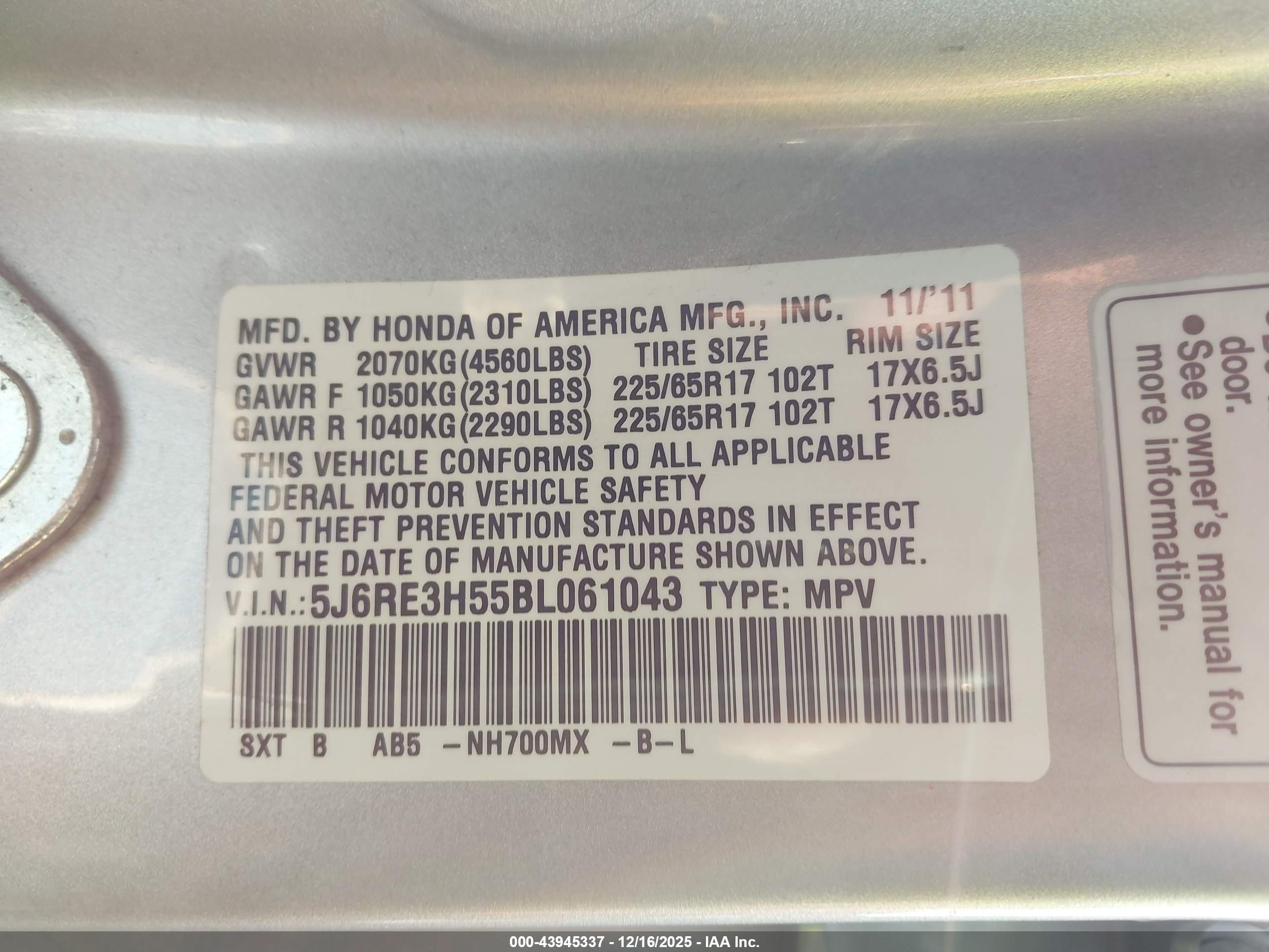 HONDA CR-V image 9