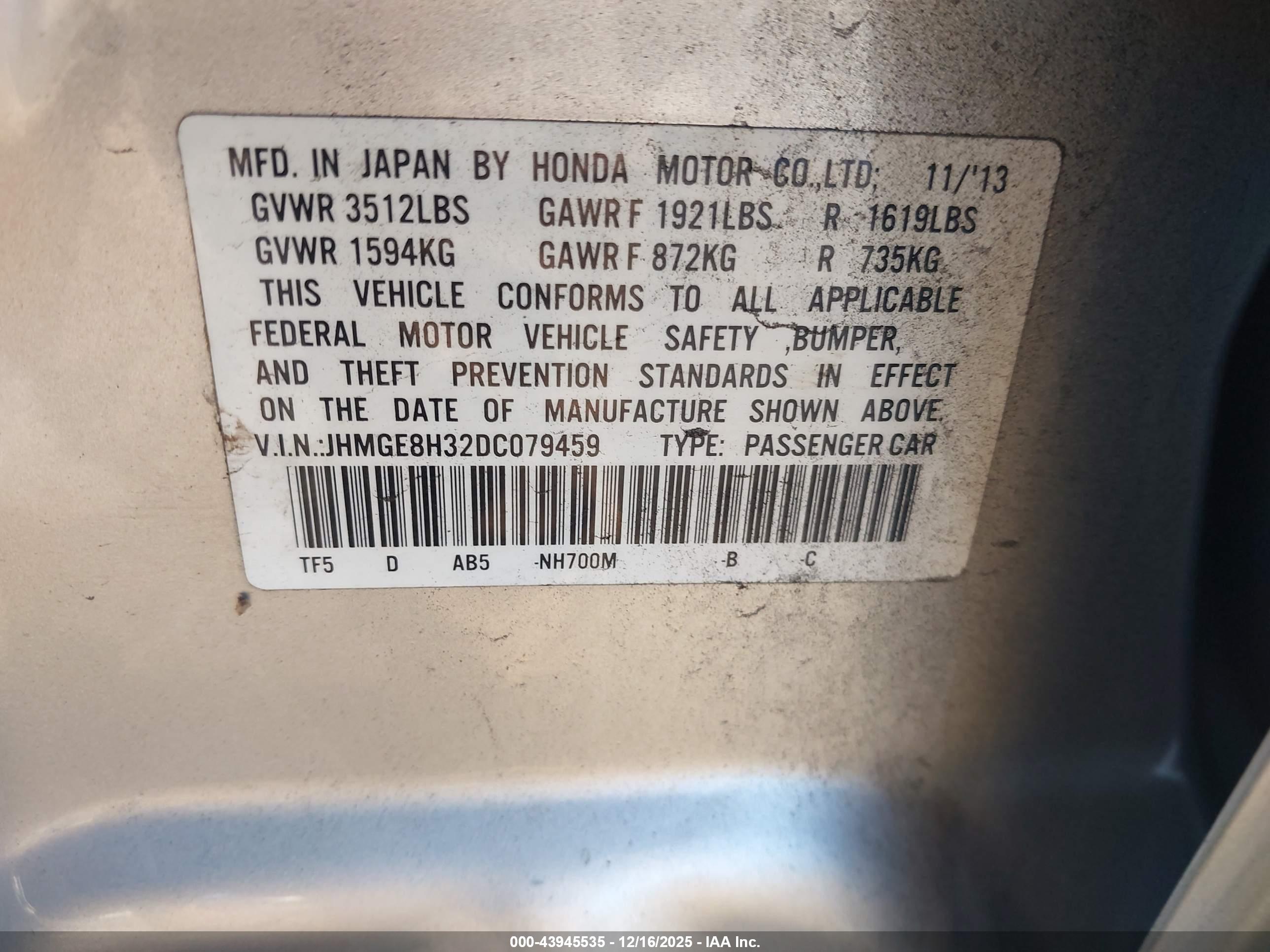 HONDA FIT image 9
