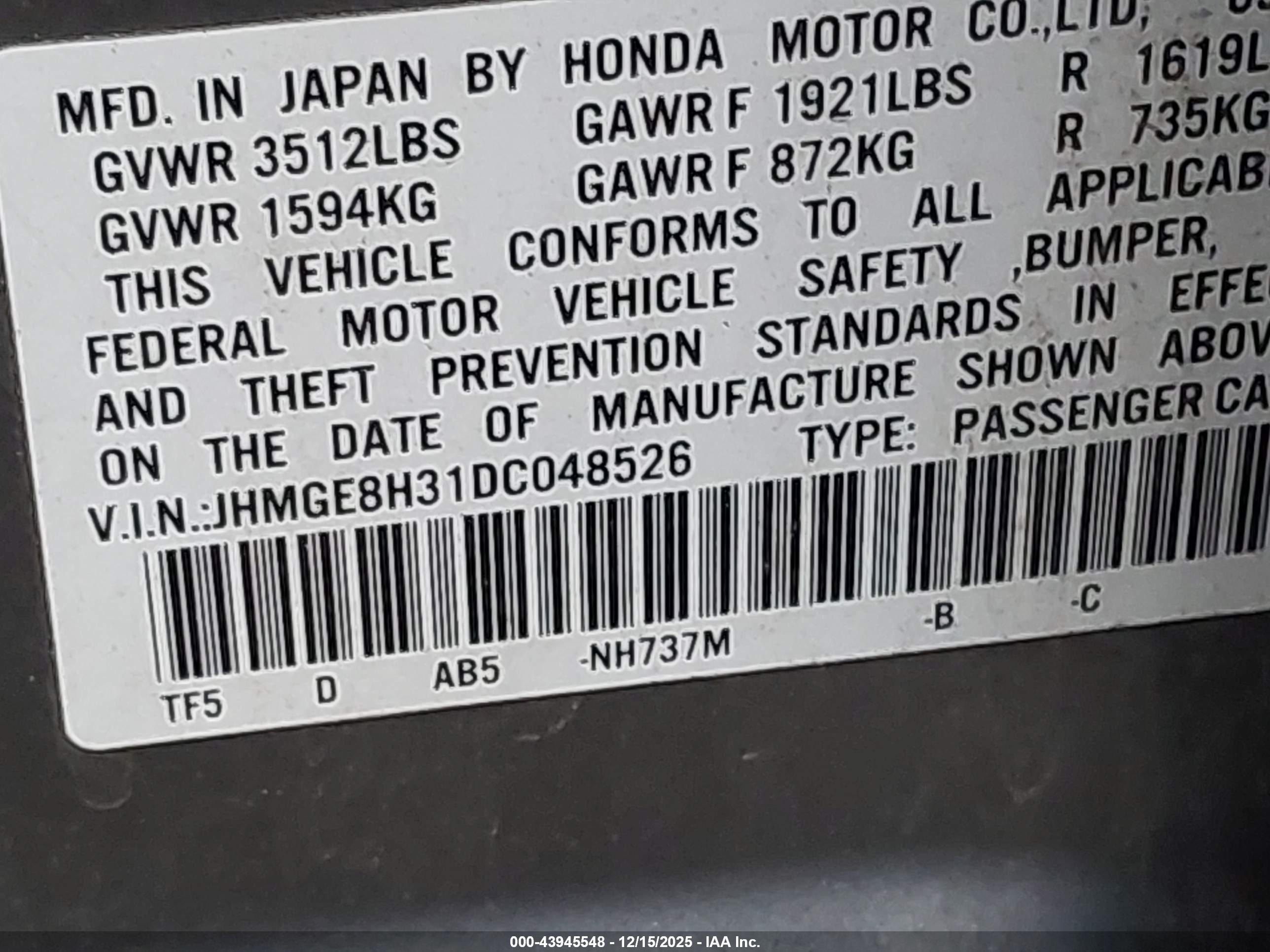 HONDA FIT image 9