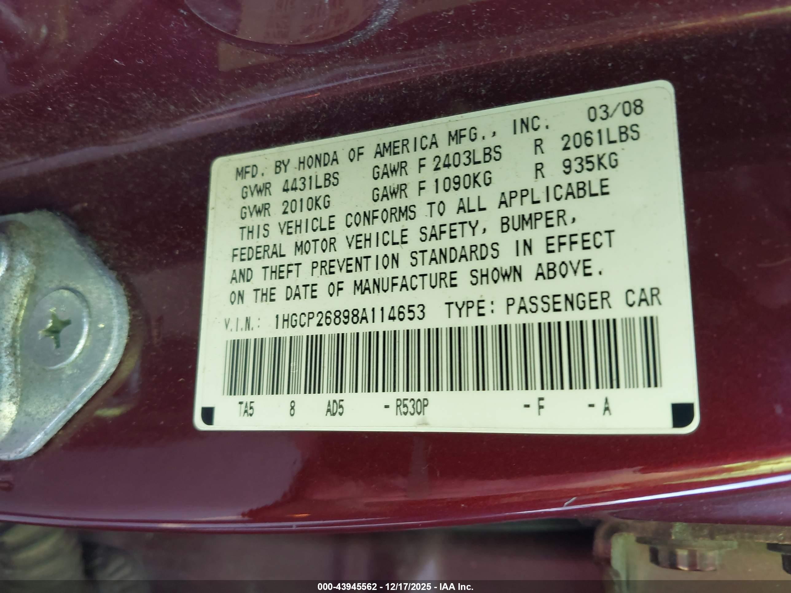 HONDA ACCORD image 9