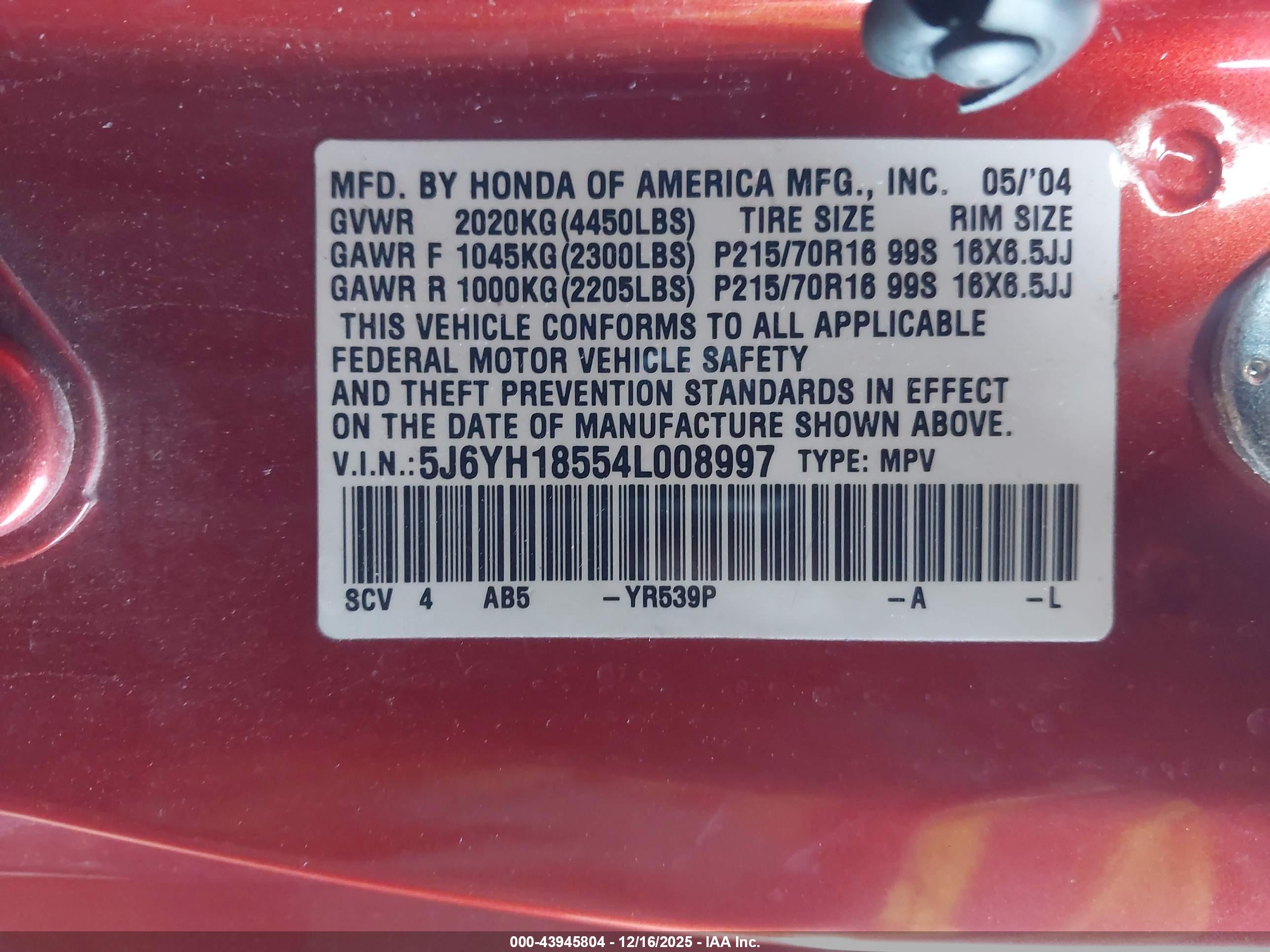 HONDA ELEMENT image 9