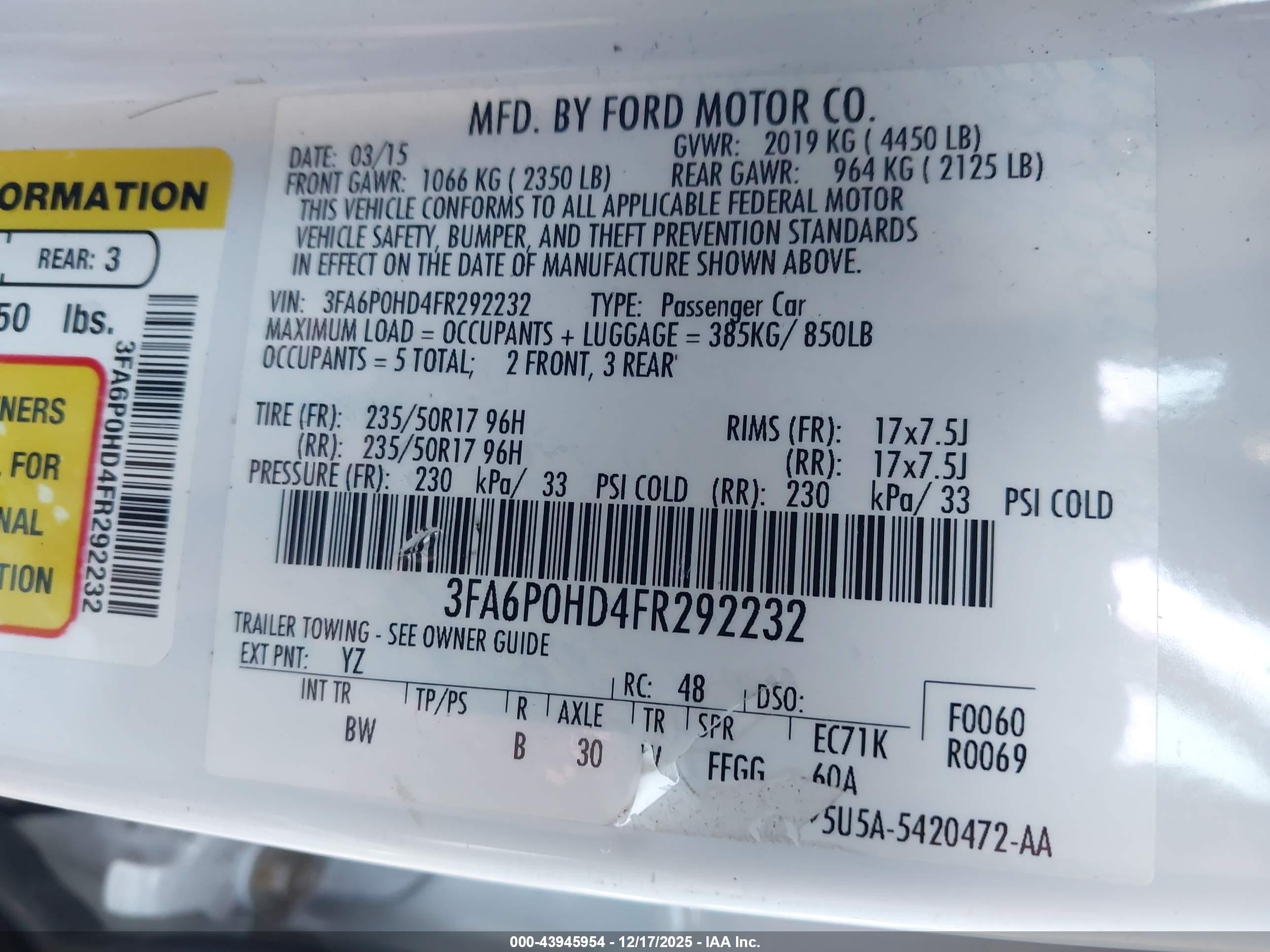 FORD FUSION image 9