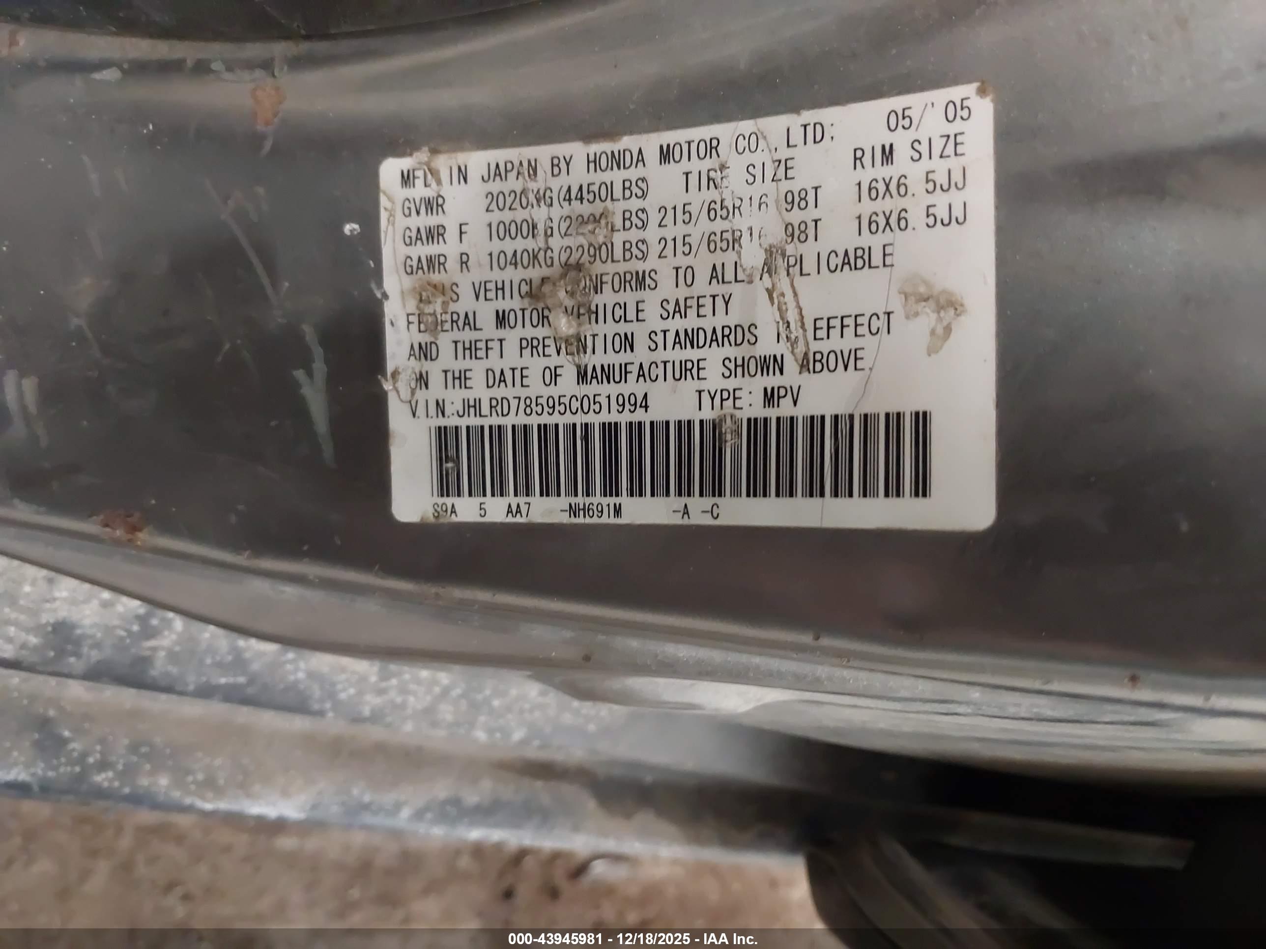 HONDA CR-V image 9