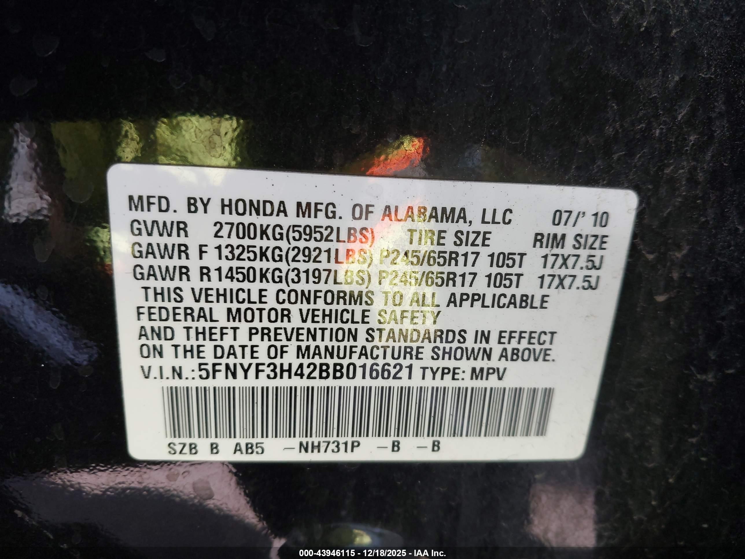 HONDA PILOT image 9