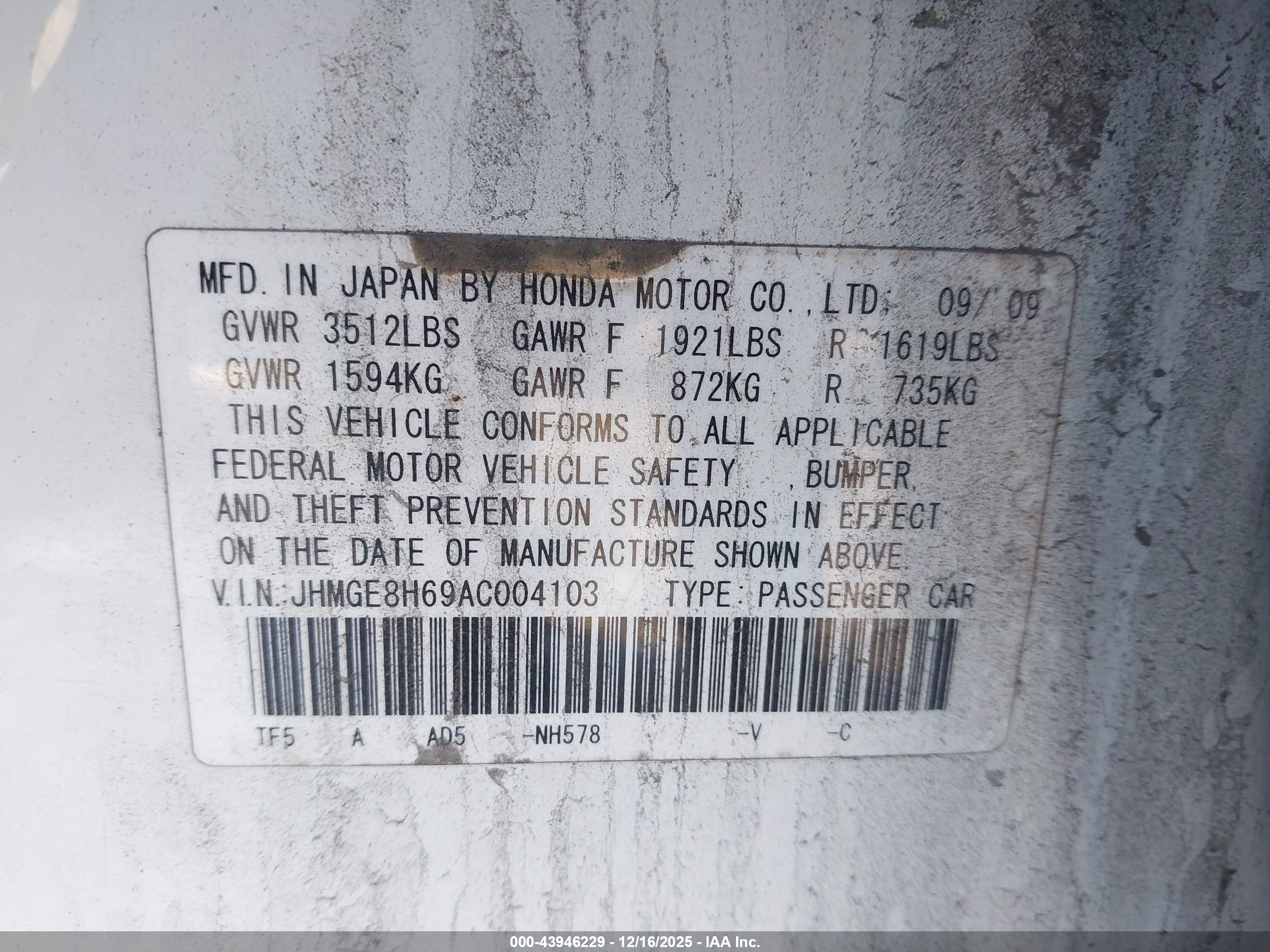 HONDA FIT image 9