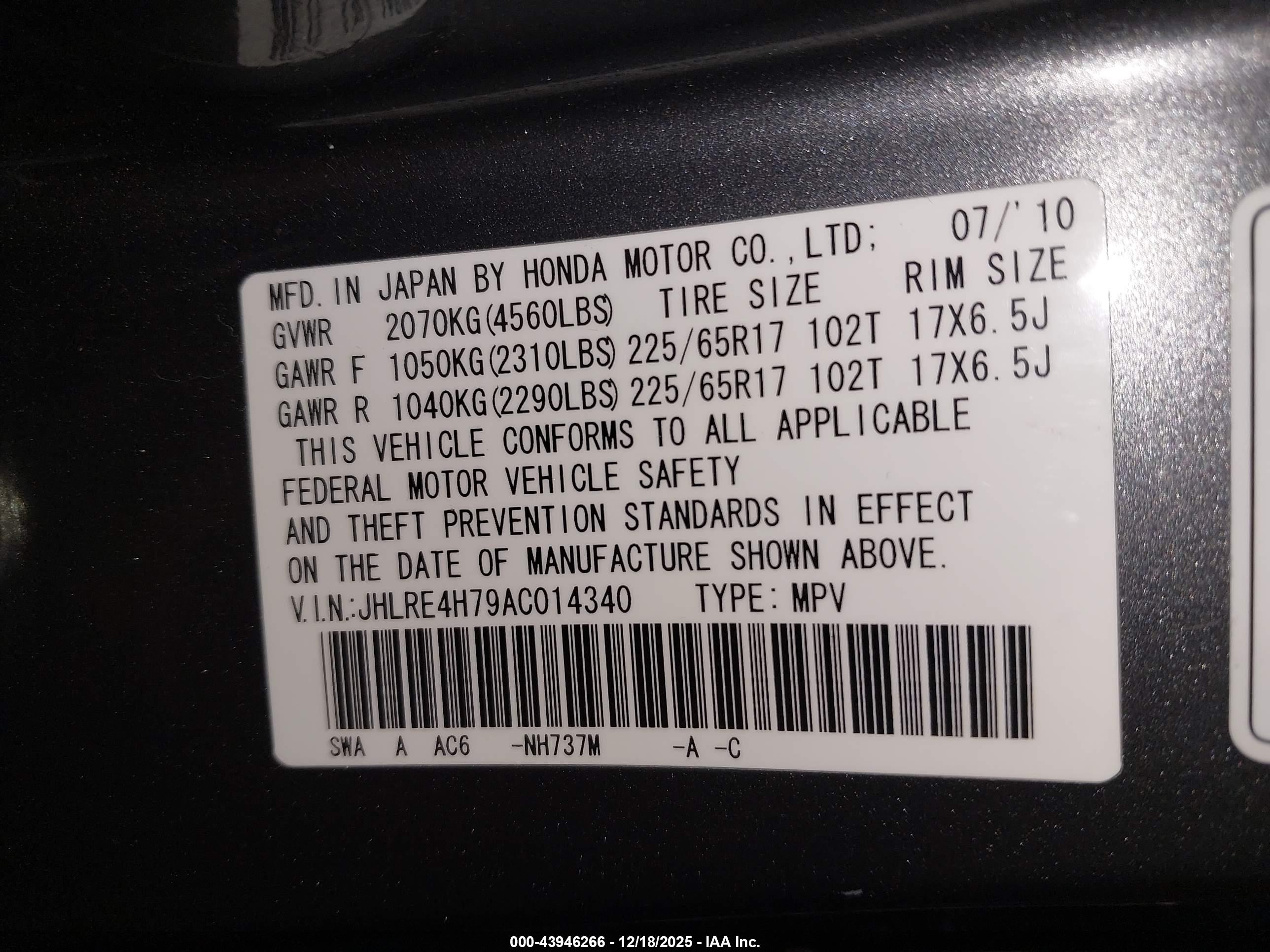 HONDA CR-V image 9