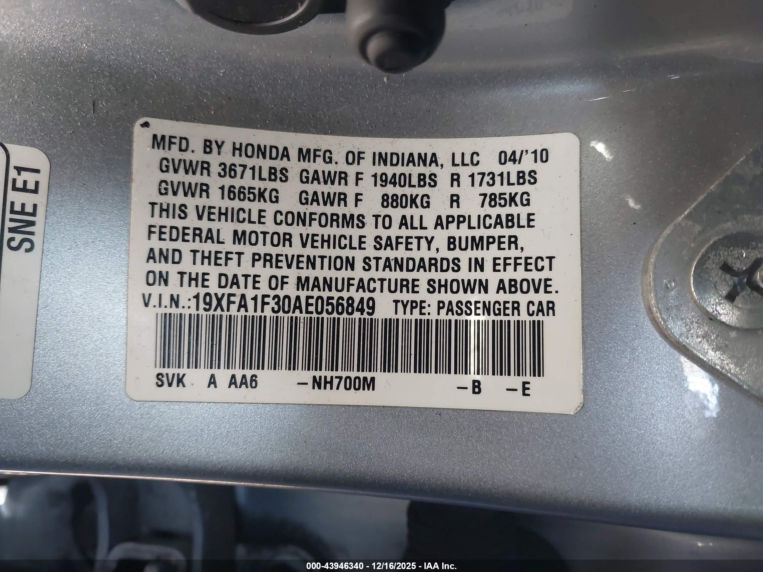 HONDA CIVIC image 9