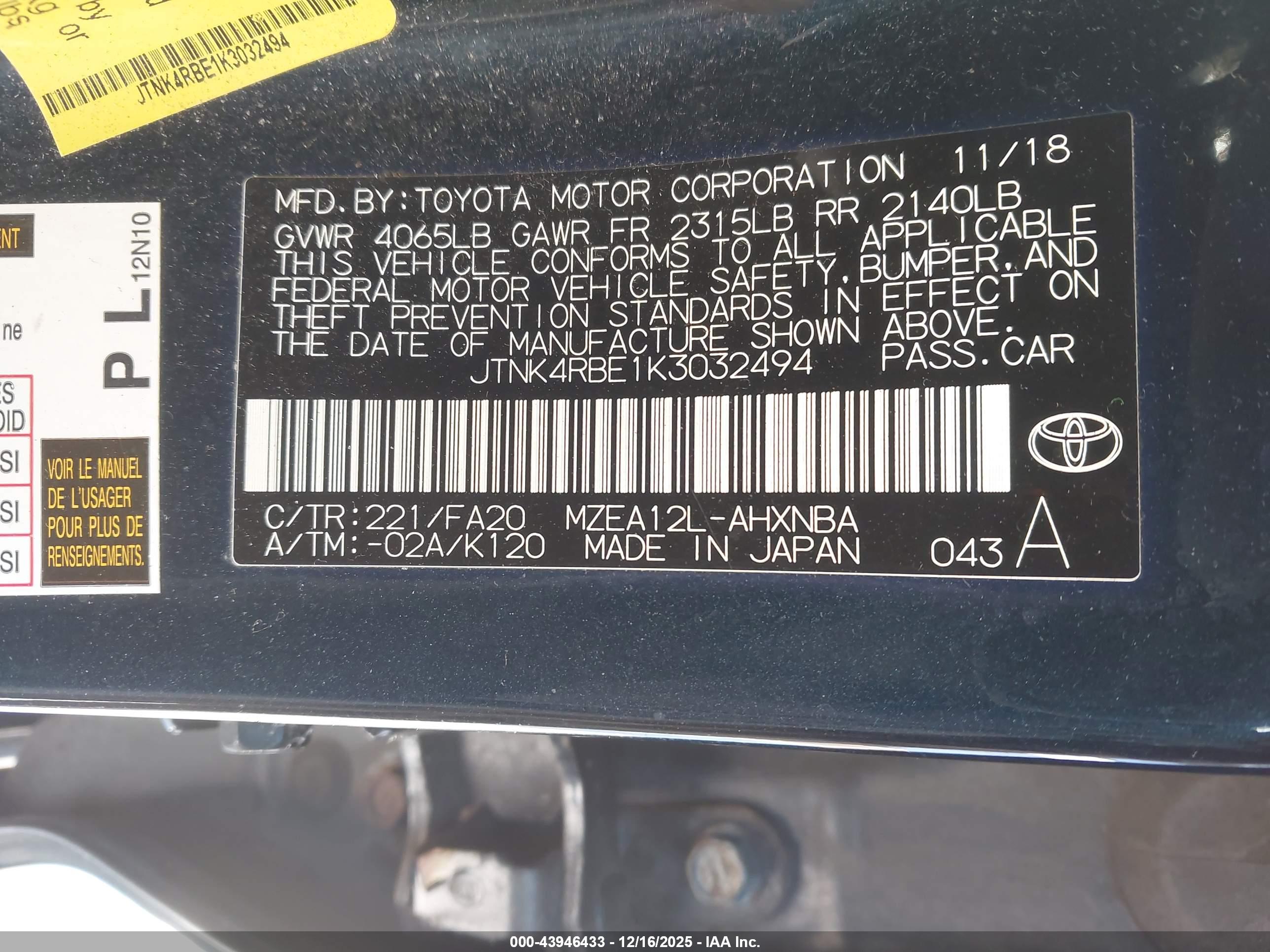 TOYOTA COROLLA image 9