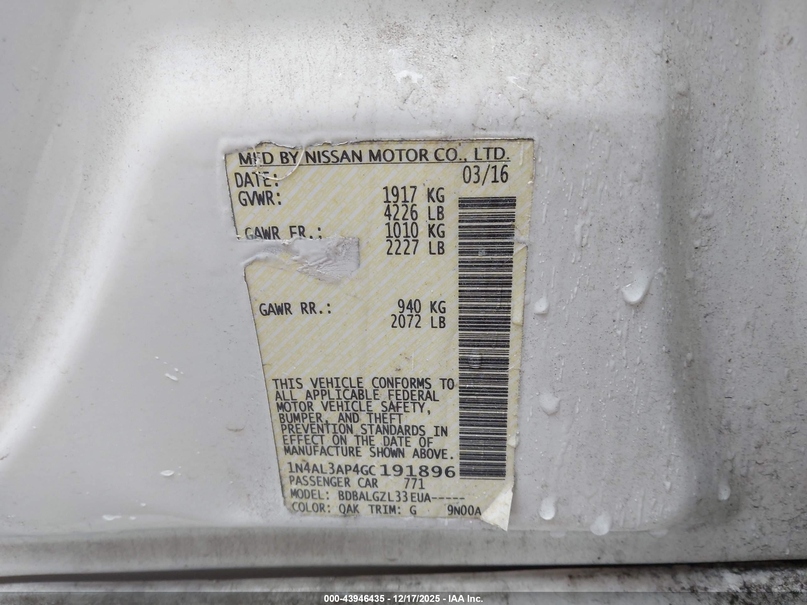 NISSAN ALTIMA image 9