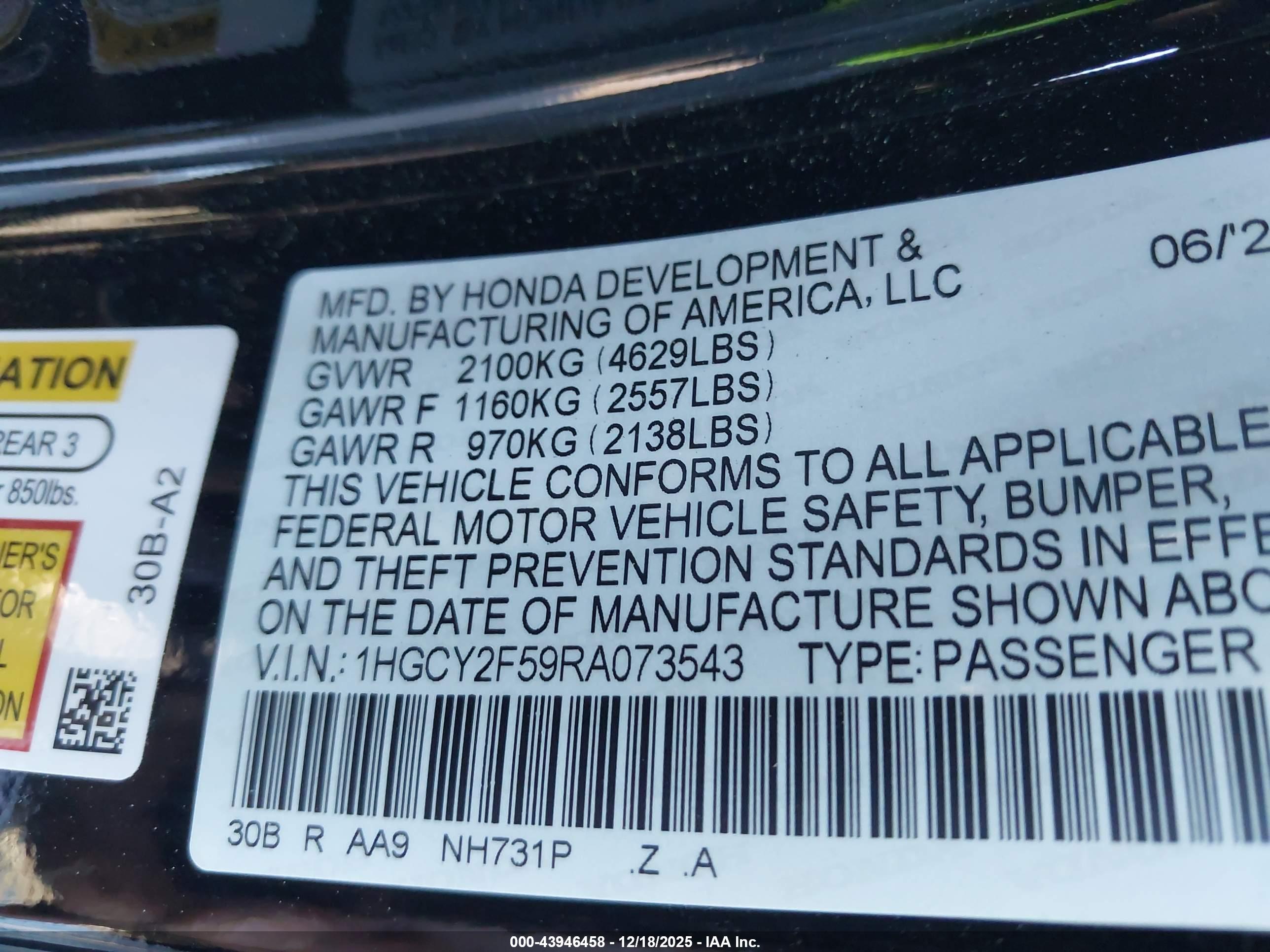 HONDA ACCORD image 9