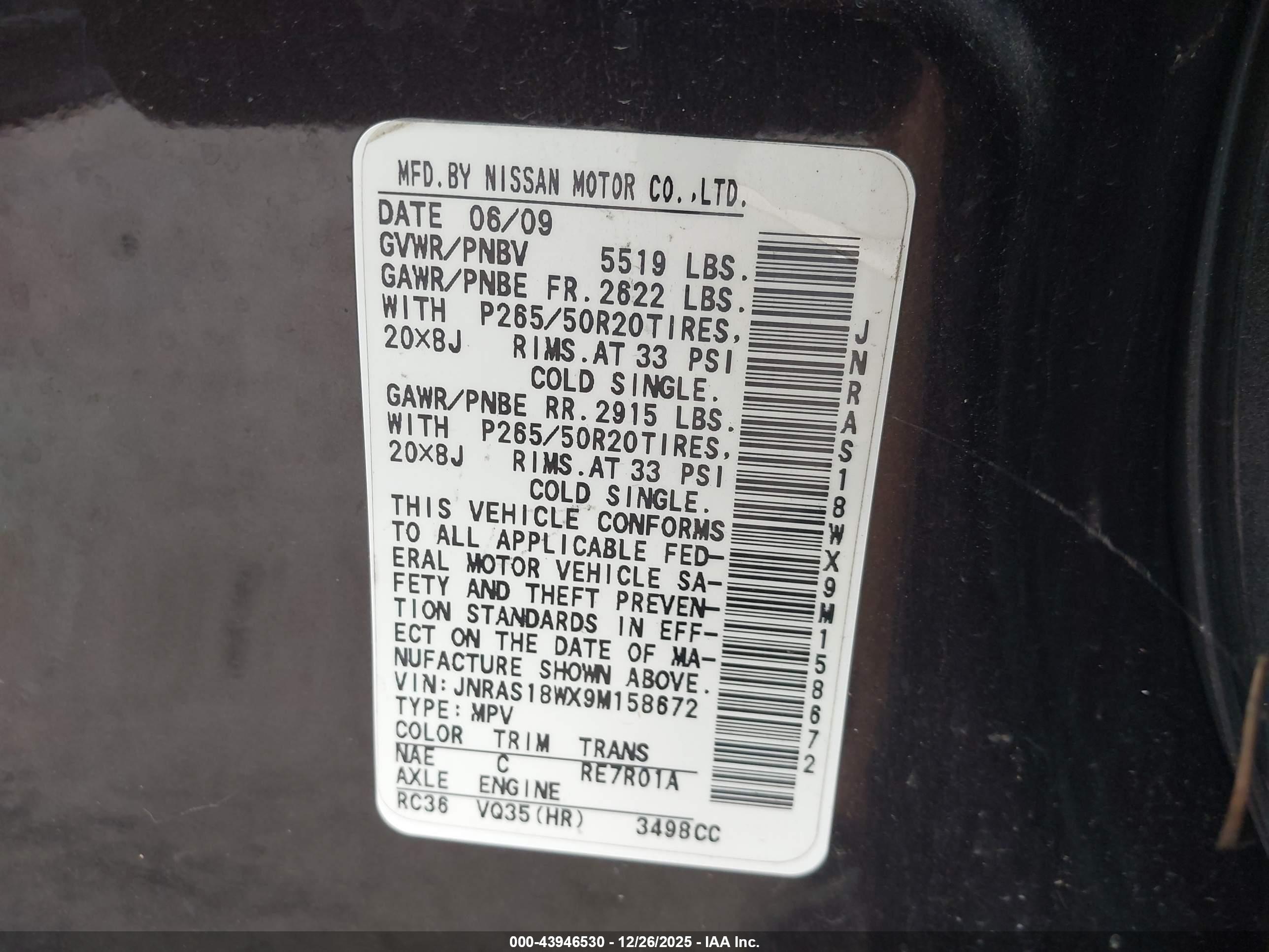 INFINITI FX35 image 9