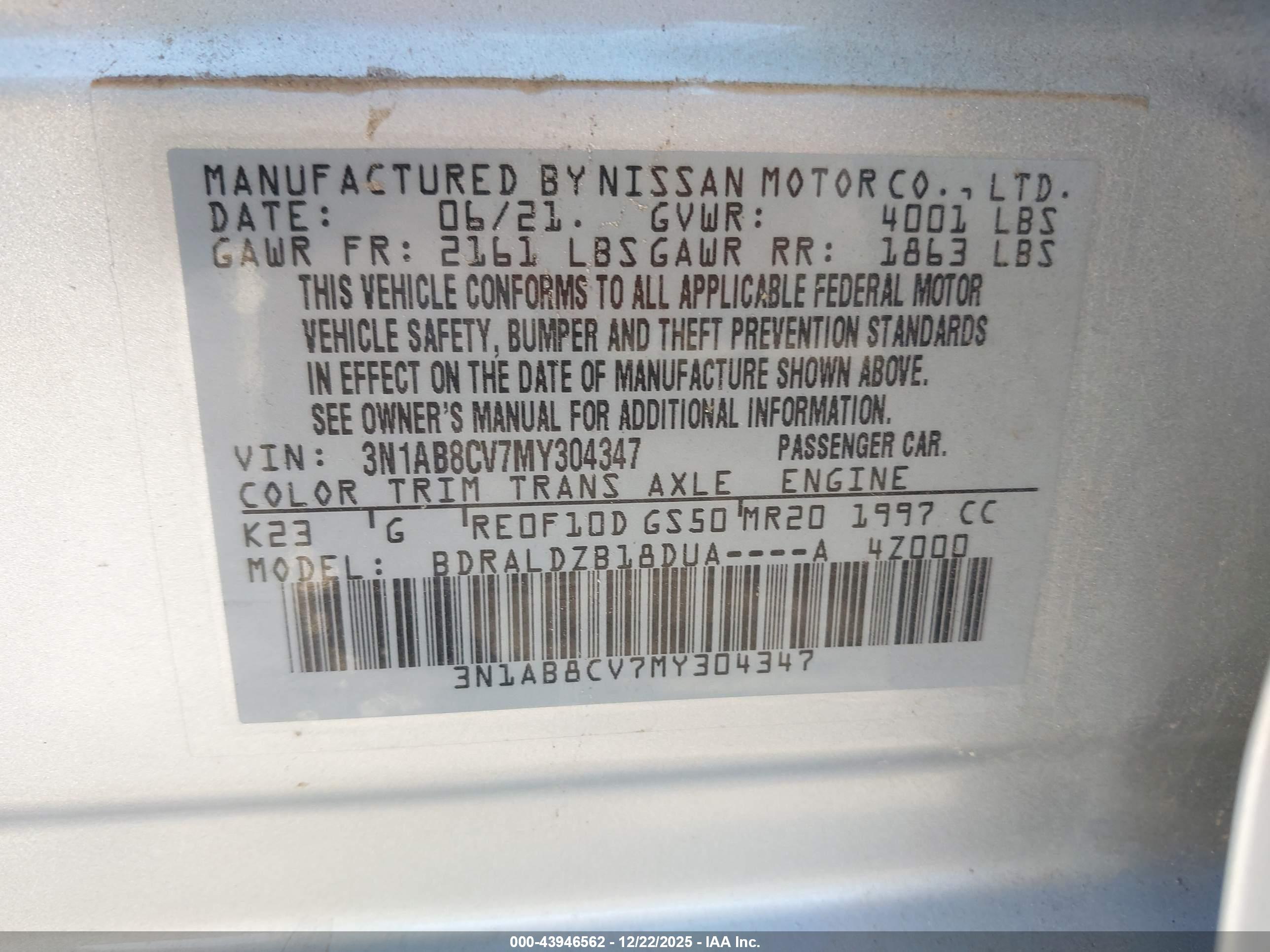 NISSAN SENTRA image 9