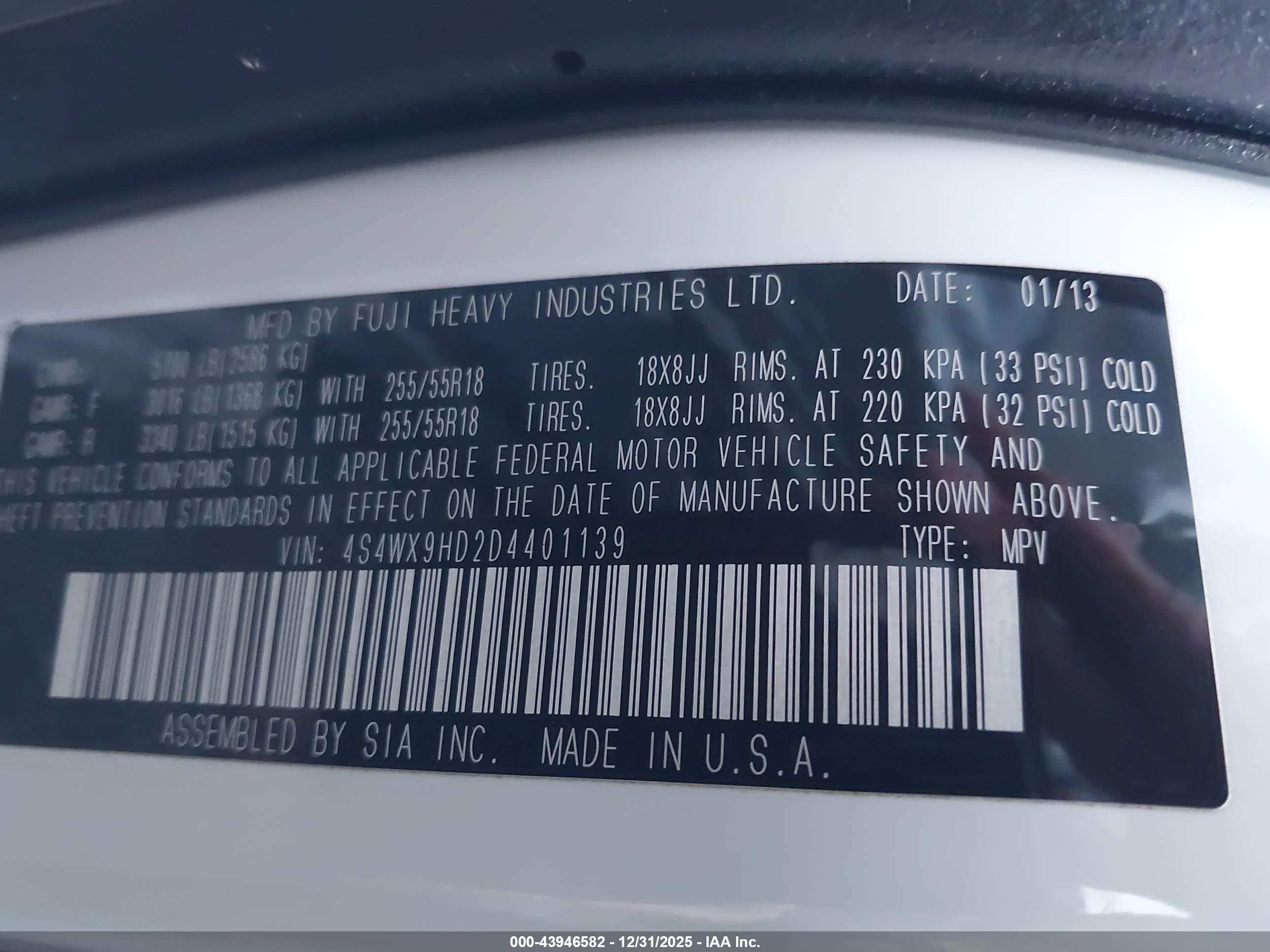 SUBARU TRIBECA image 9