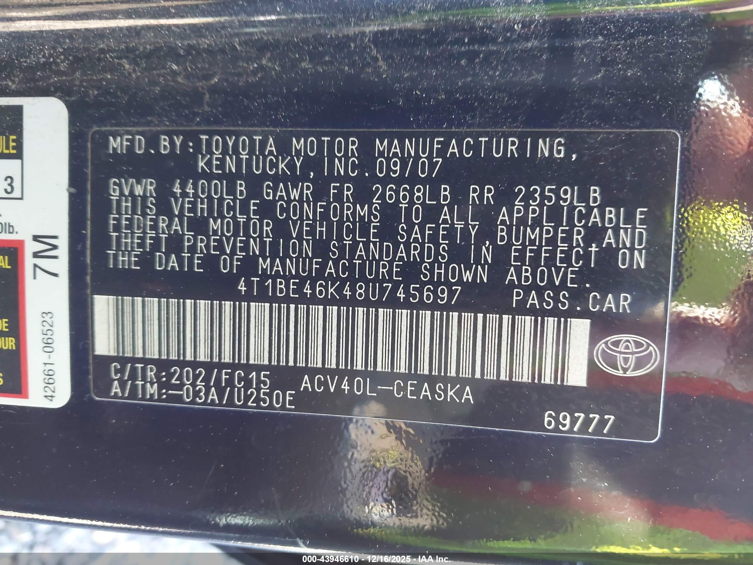 TOYOTA CAMRY image 9