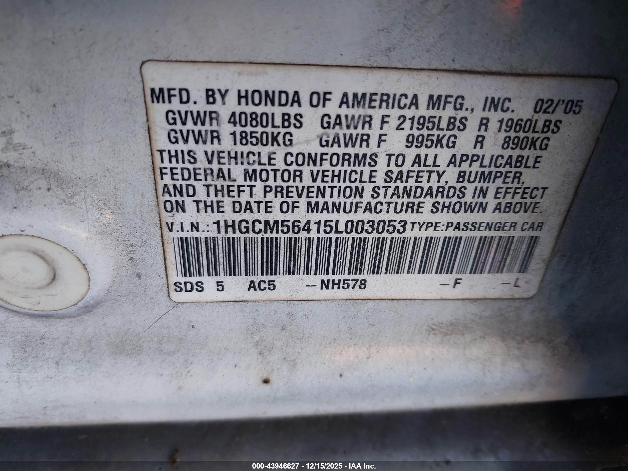 HONDA ACCORD image 9