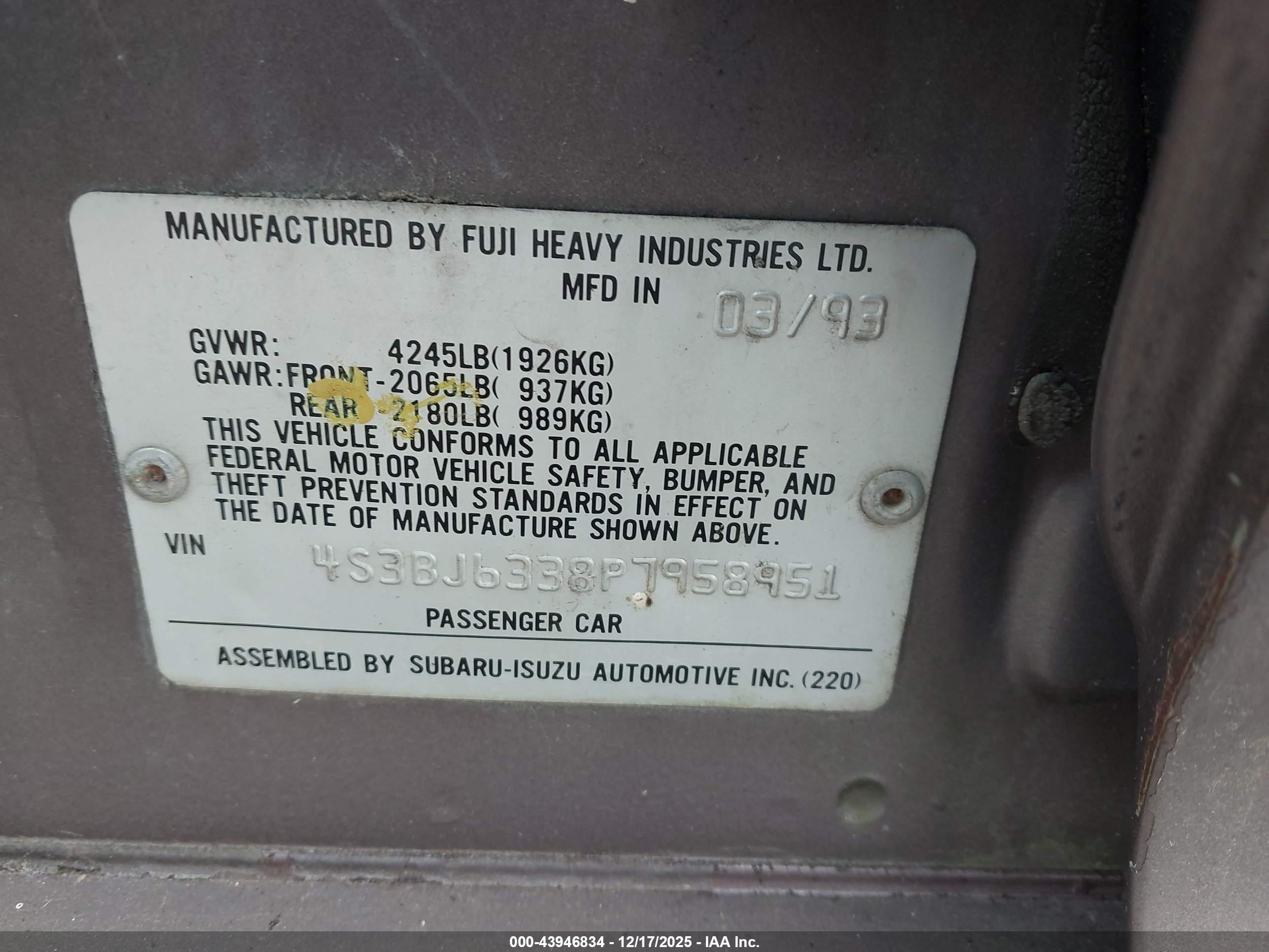 SUBARU LEGACY image 9