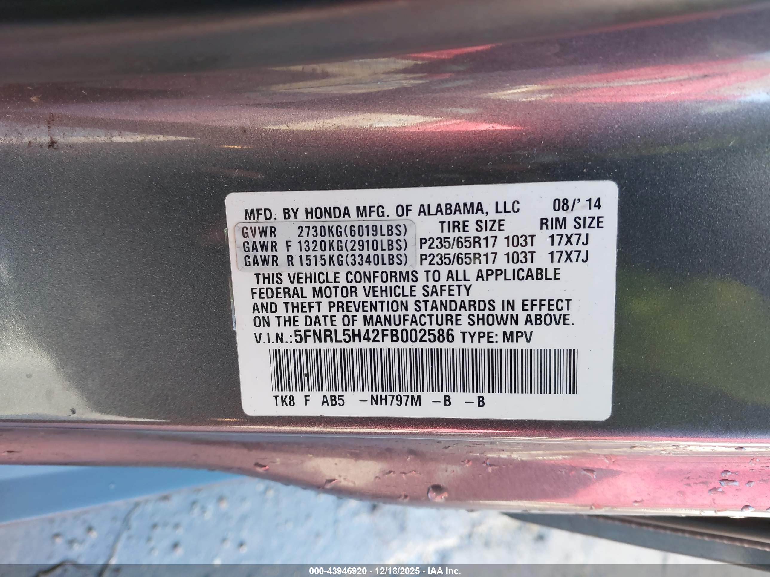 HONDA ODYSSEY image 9