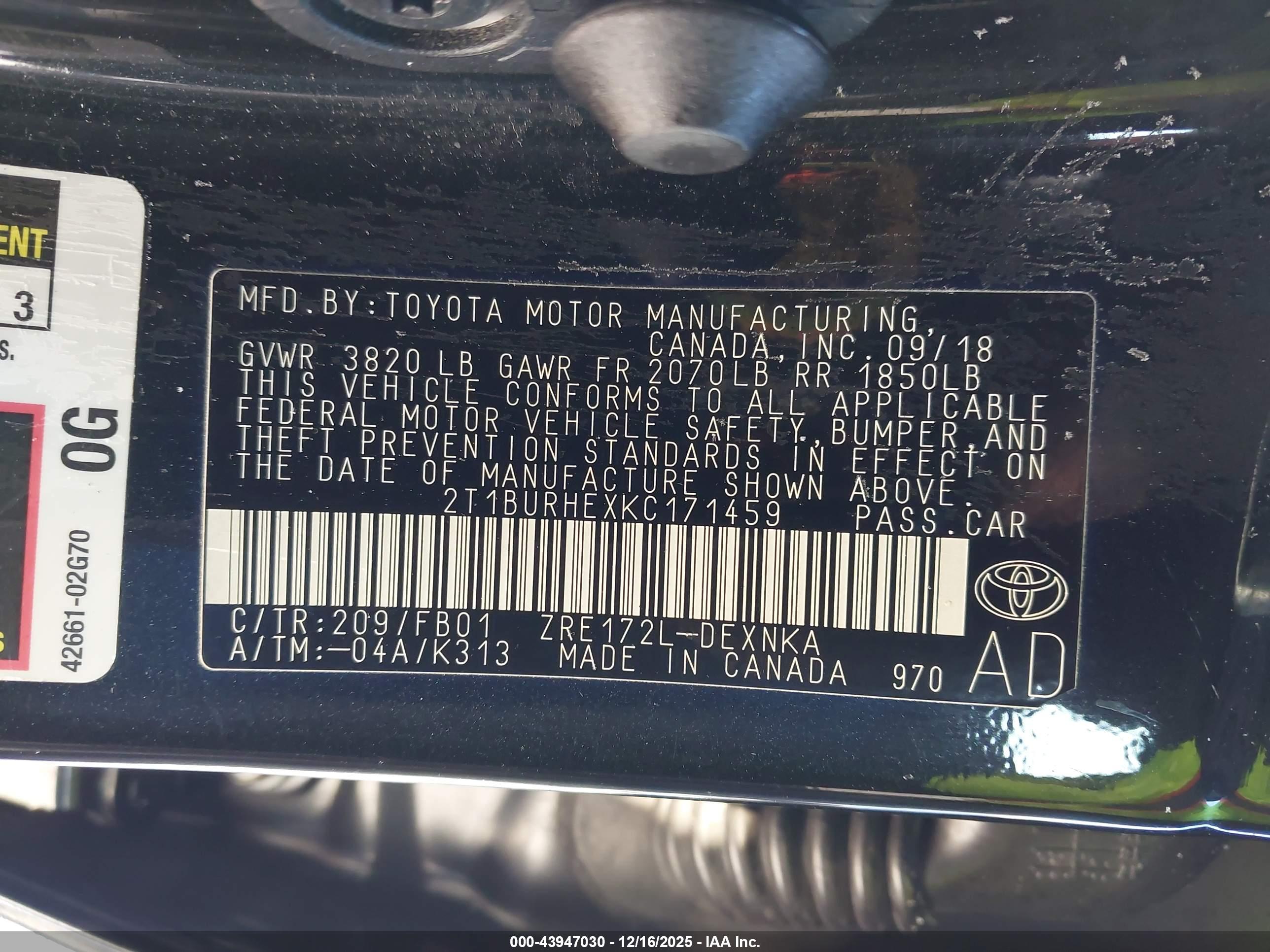 TOYOTA COROLLA image 9