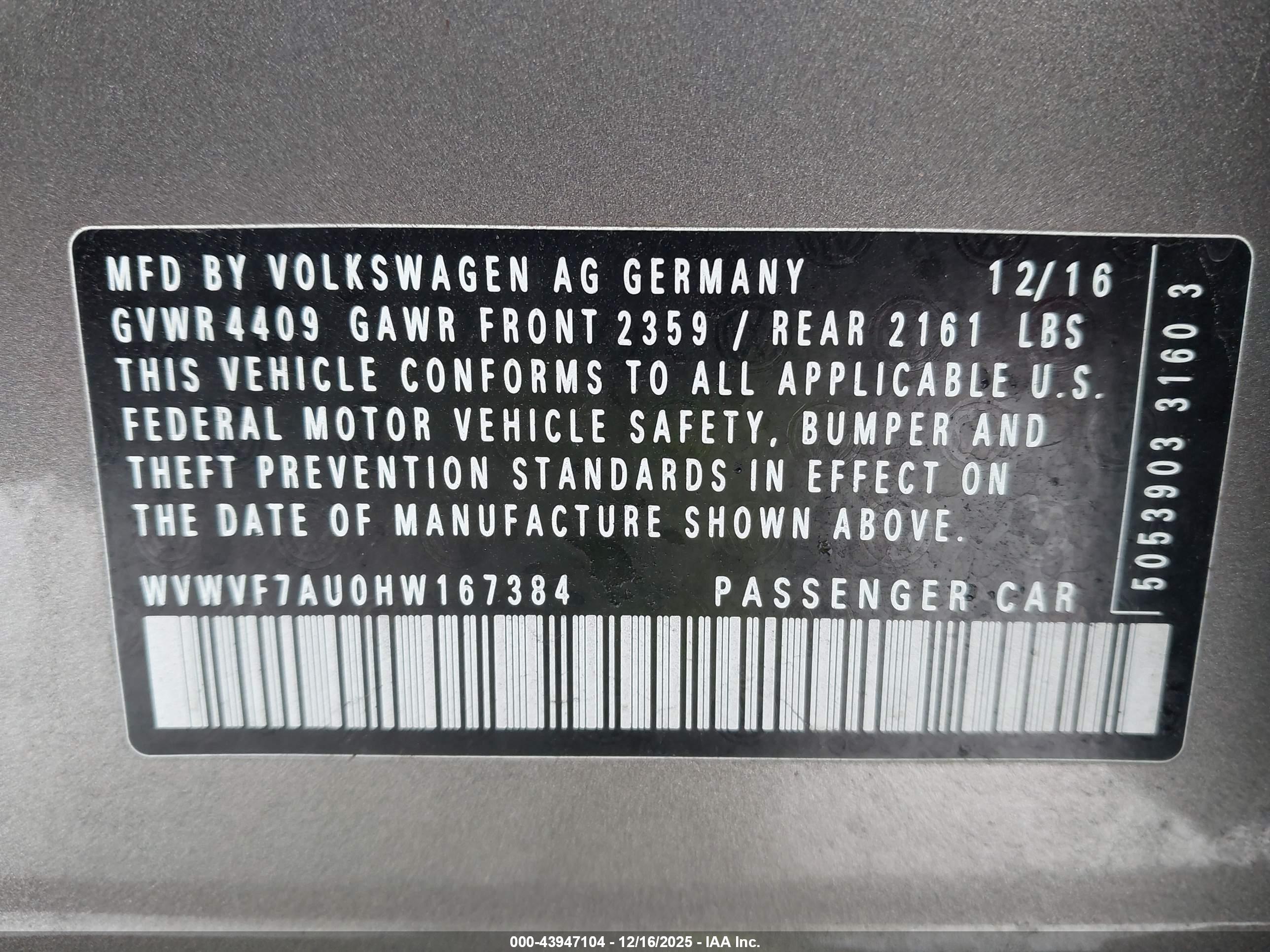 VOLKSWAGEN GOLF image 9