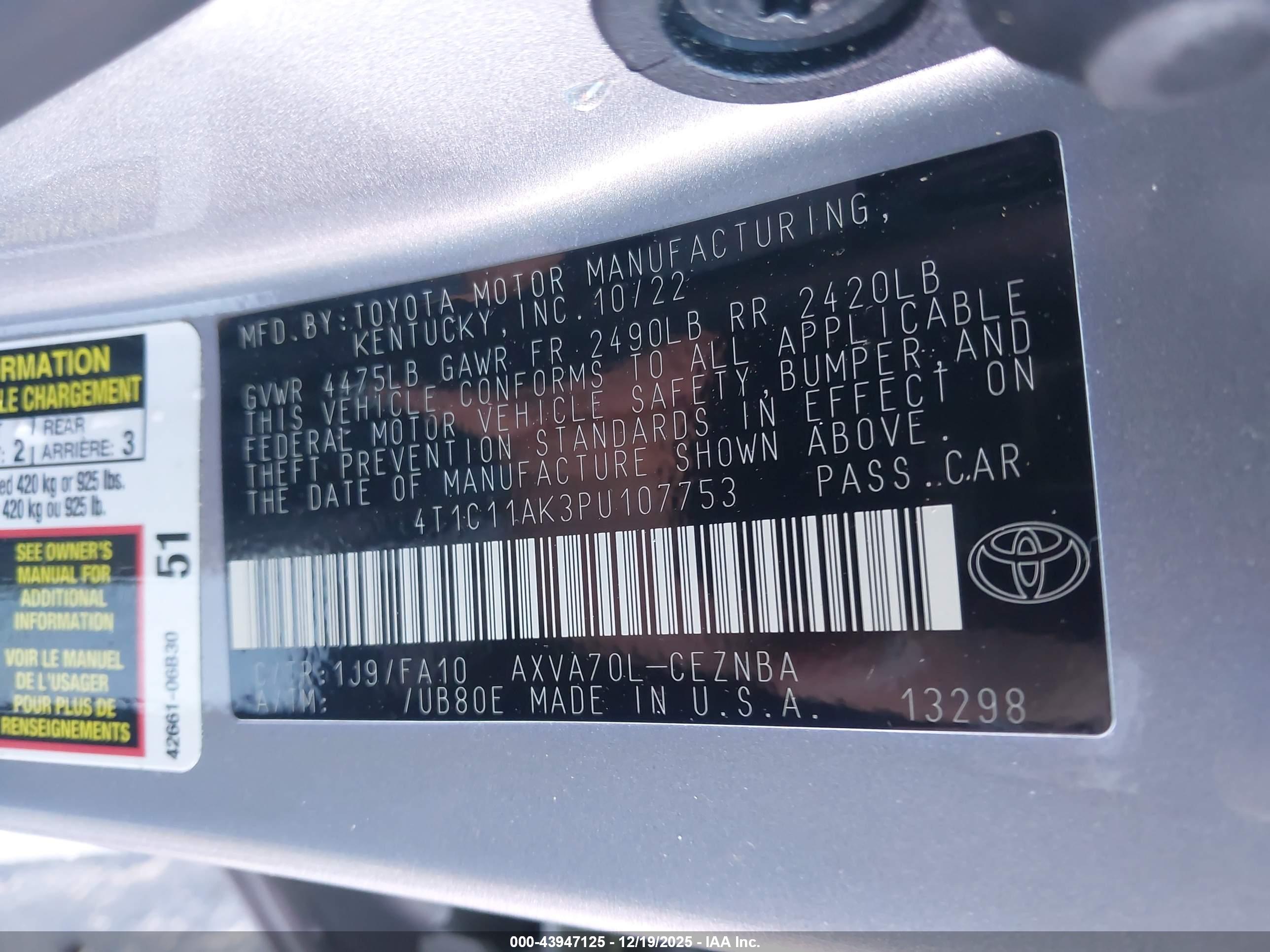 TOYOTA CAMRY image 9