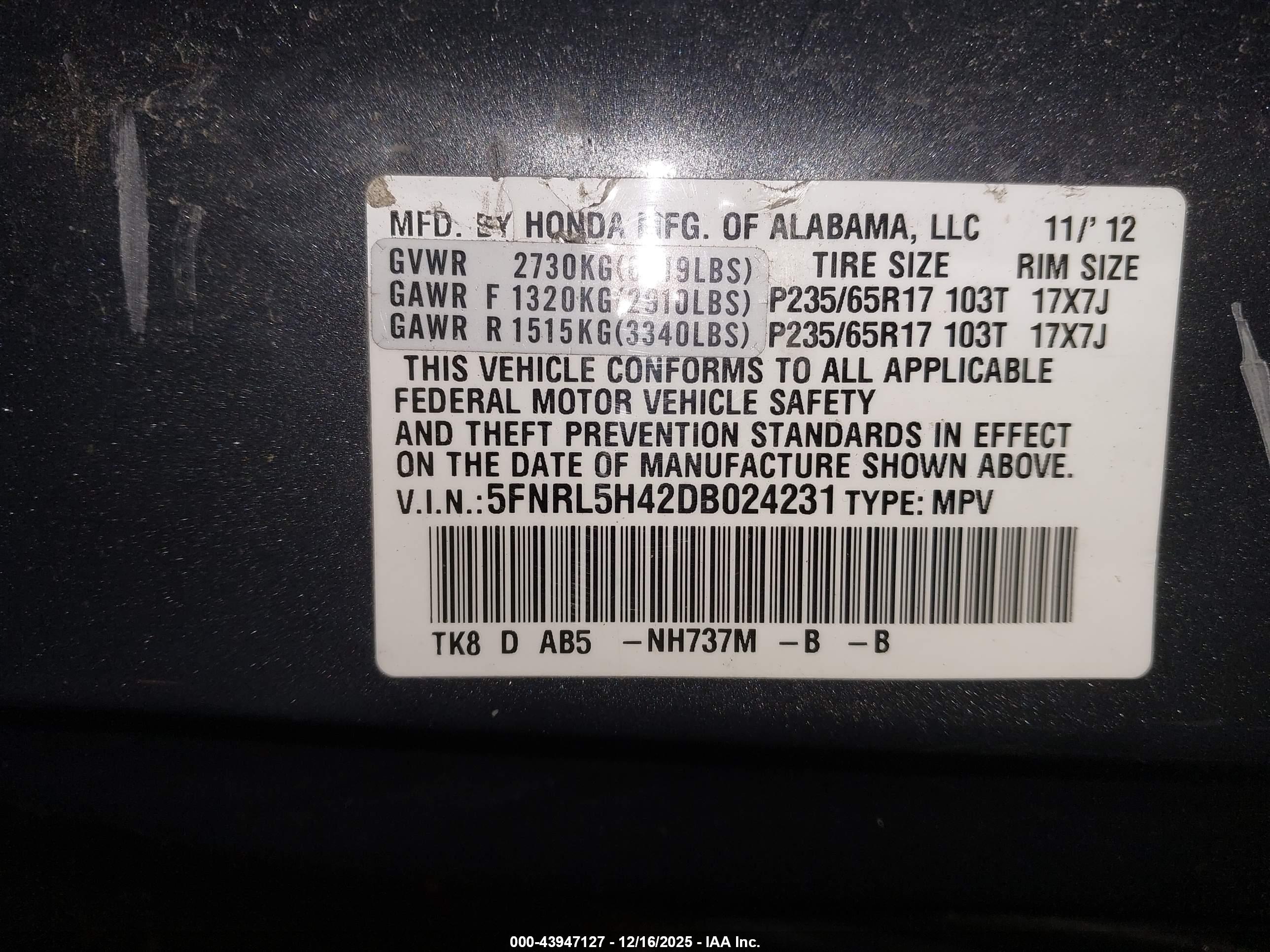 HONDA ODYSSEY image 9