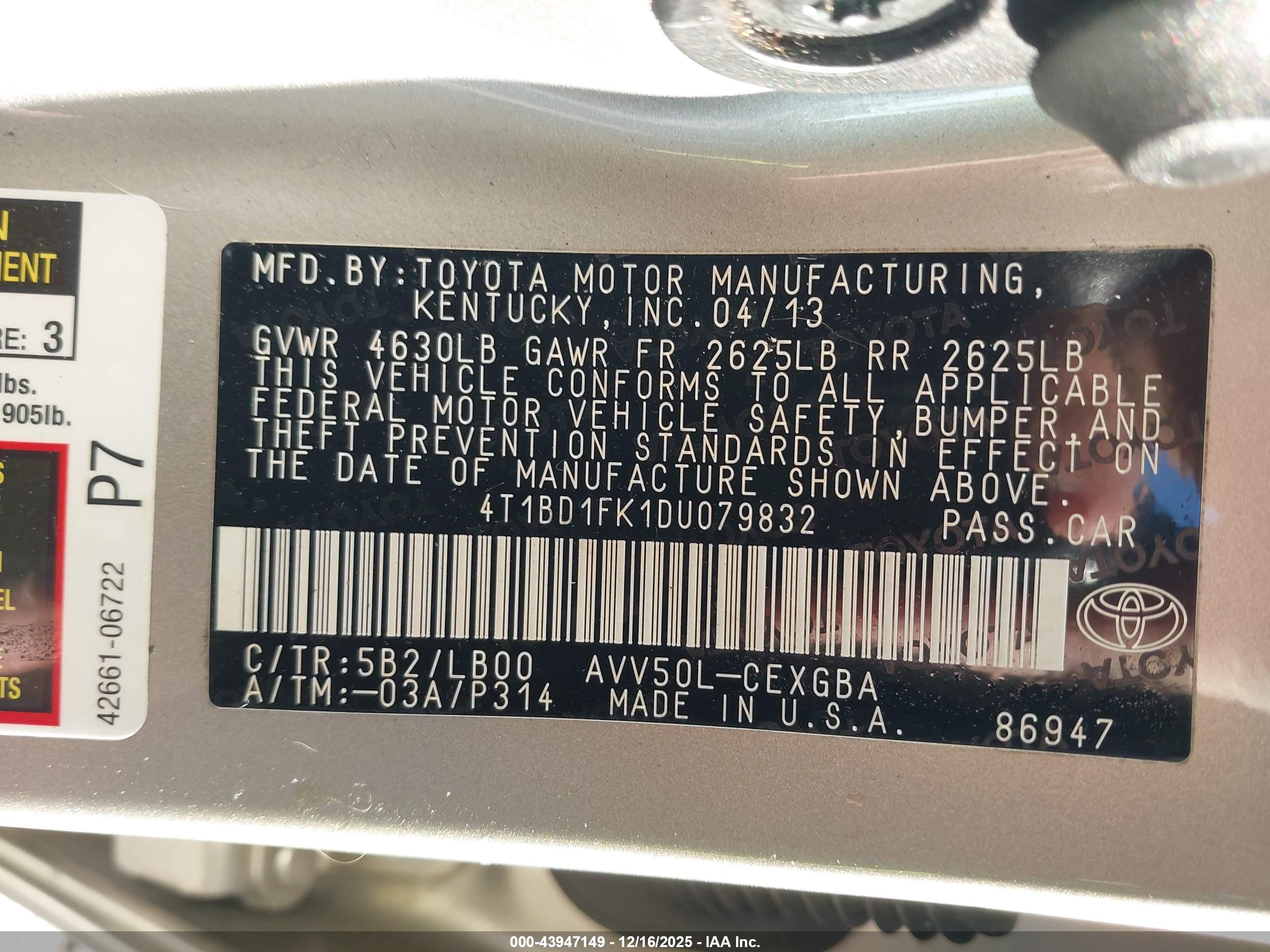 TOYOTA CAMRY image 9