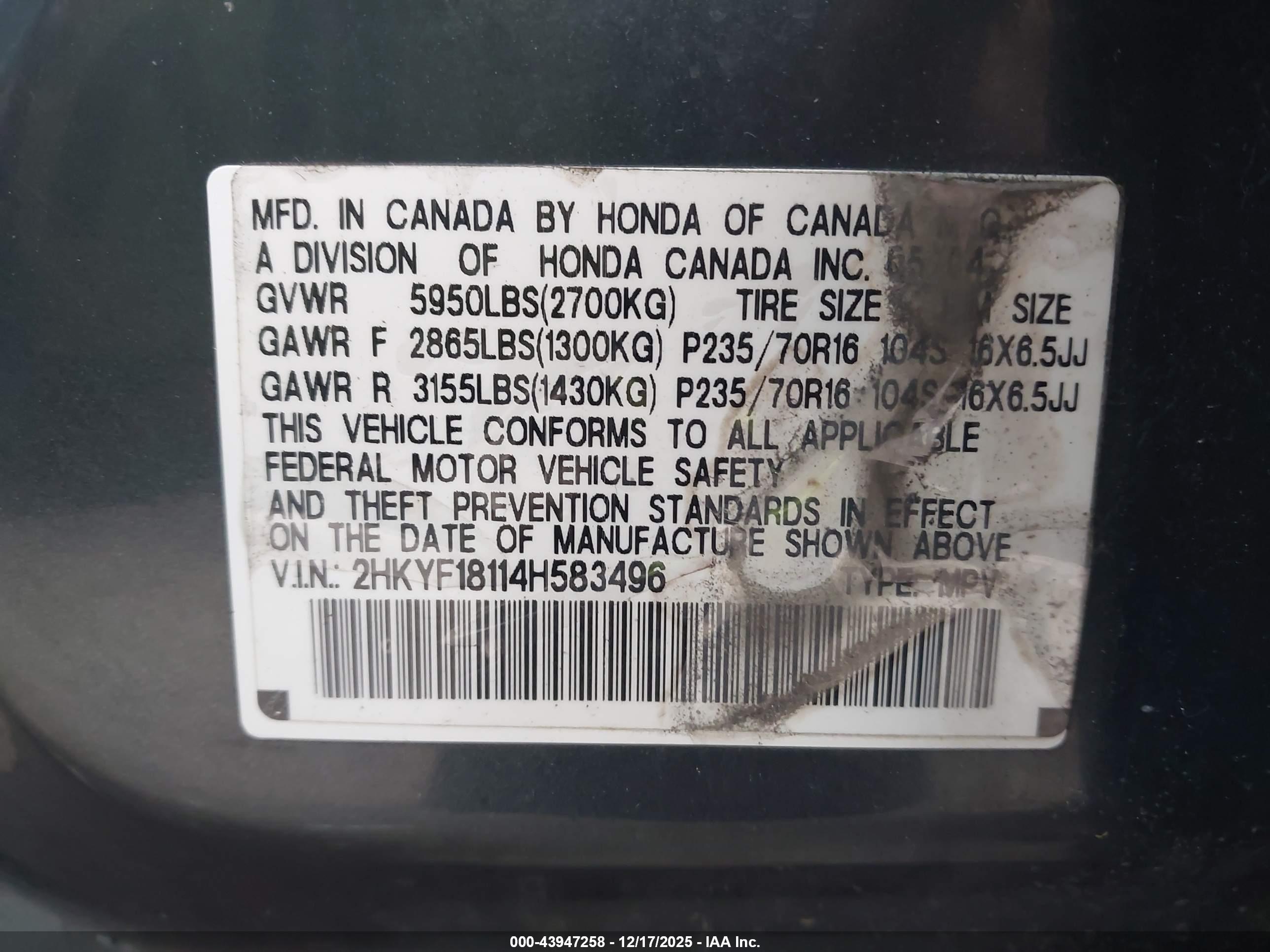 HONDA PILOT image 9