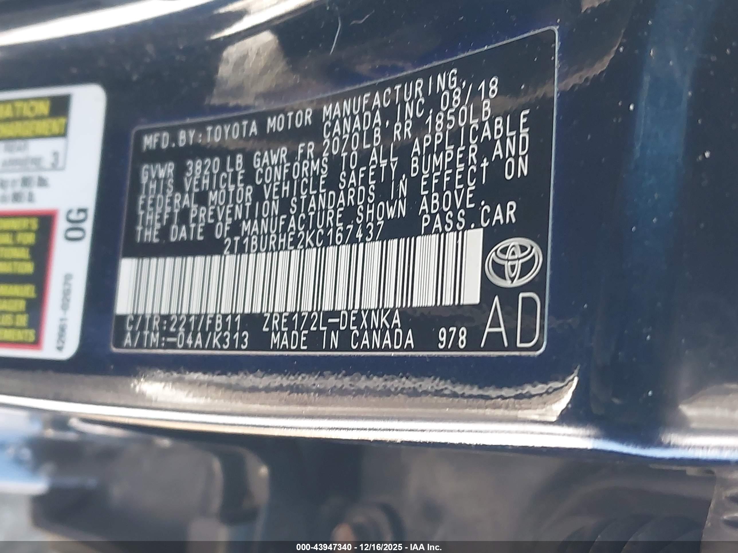 TOYOTA COROLLA image 9