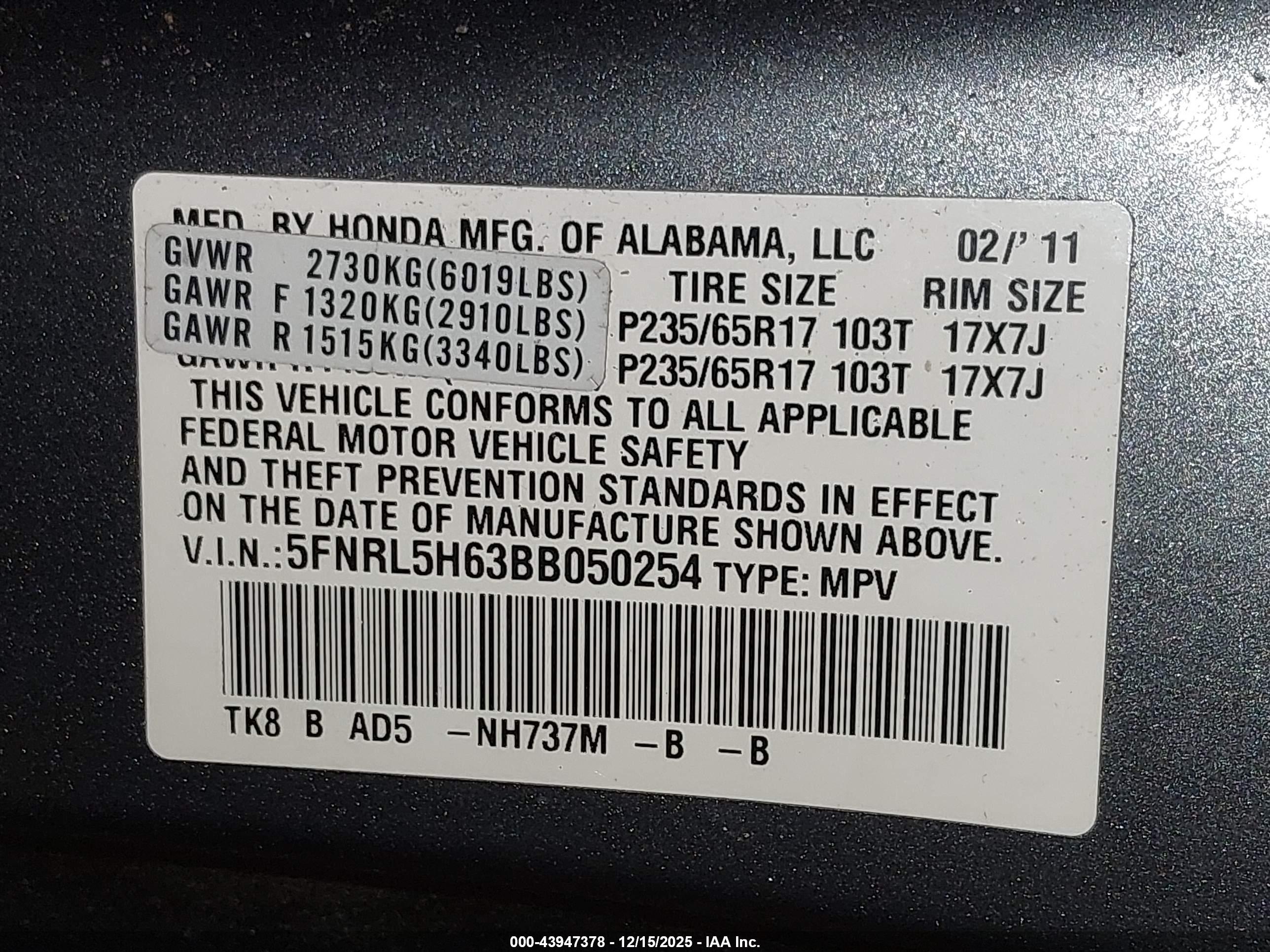 HONDA ODYSSEY image 9
