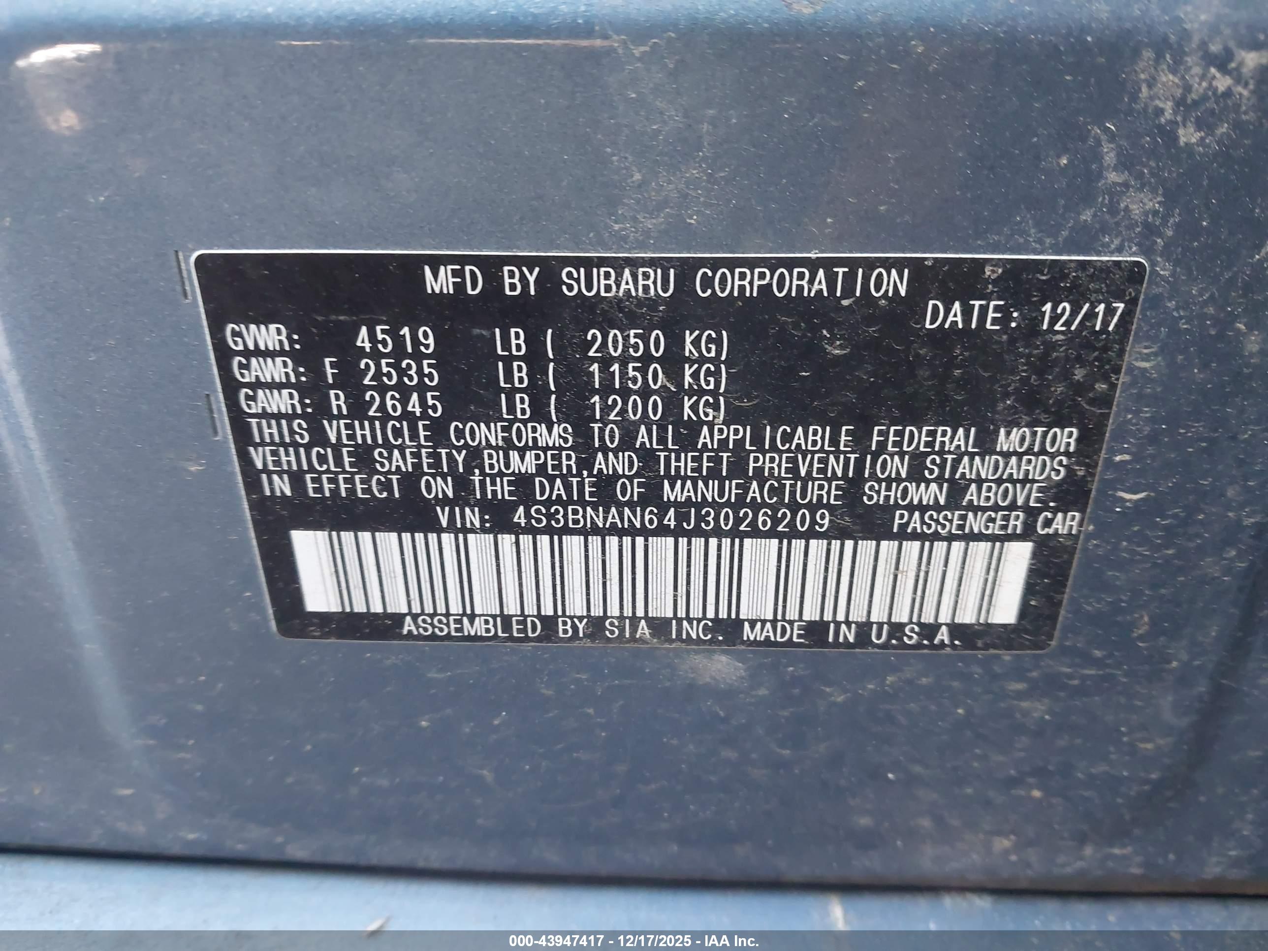 SUBARU LEGACY image 9