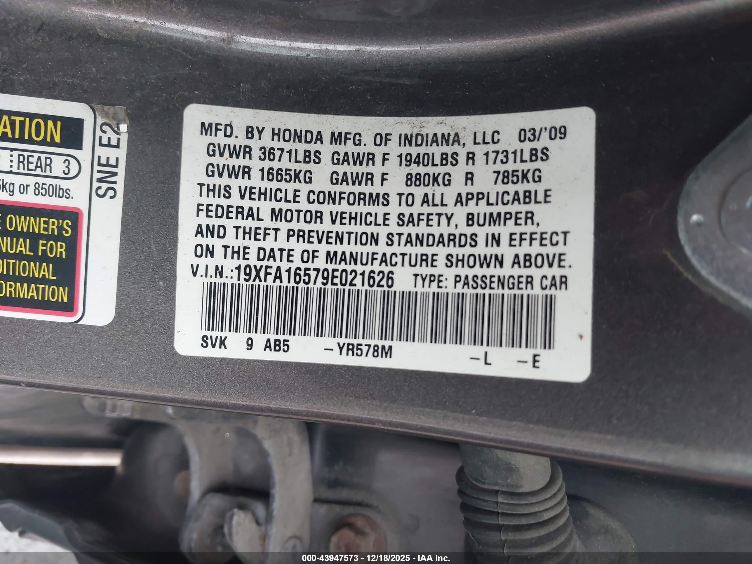 HONDA CIVIC image 9