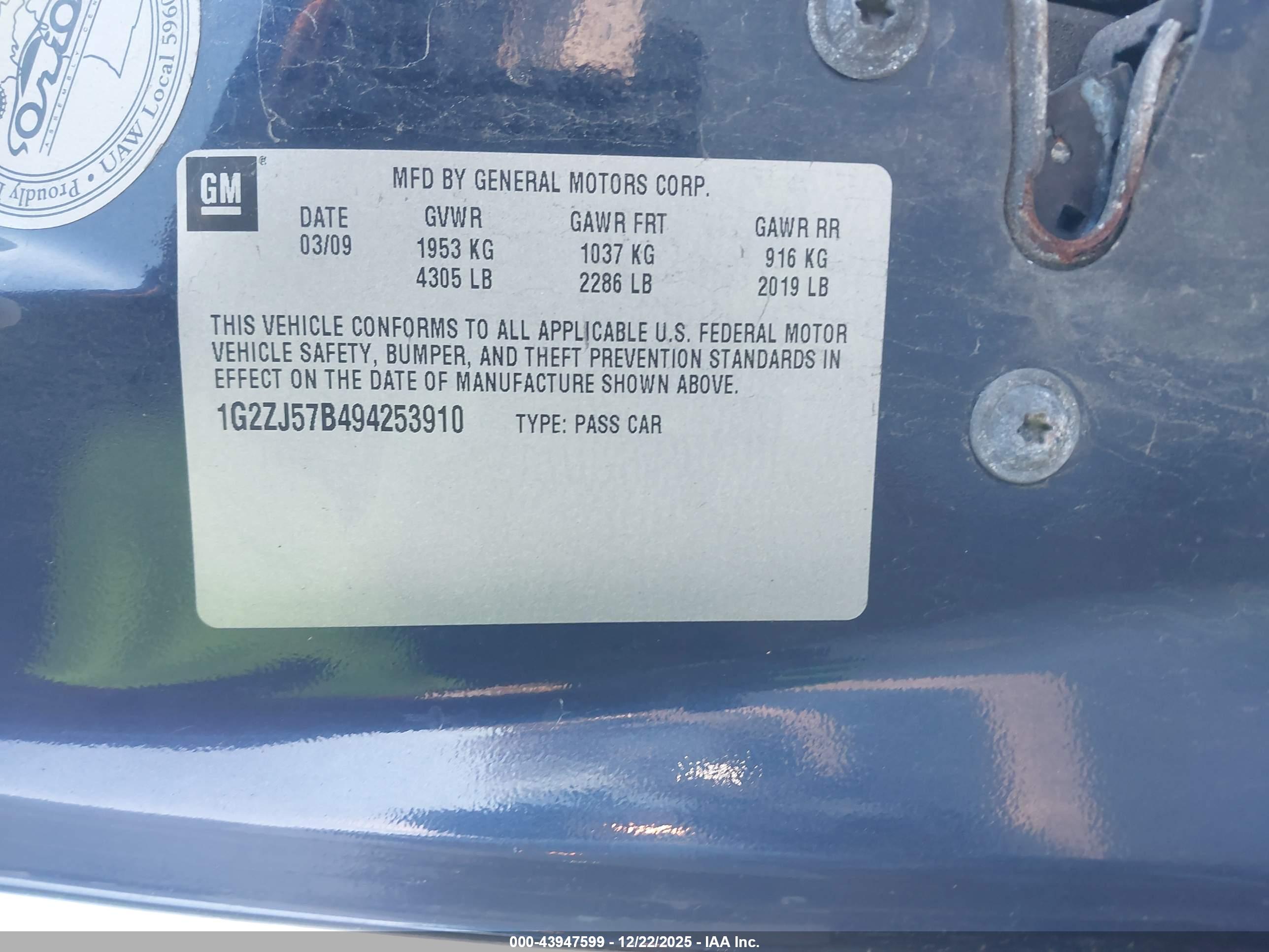 PONTIAC G6 image 9