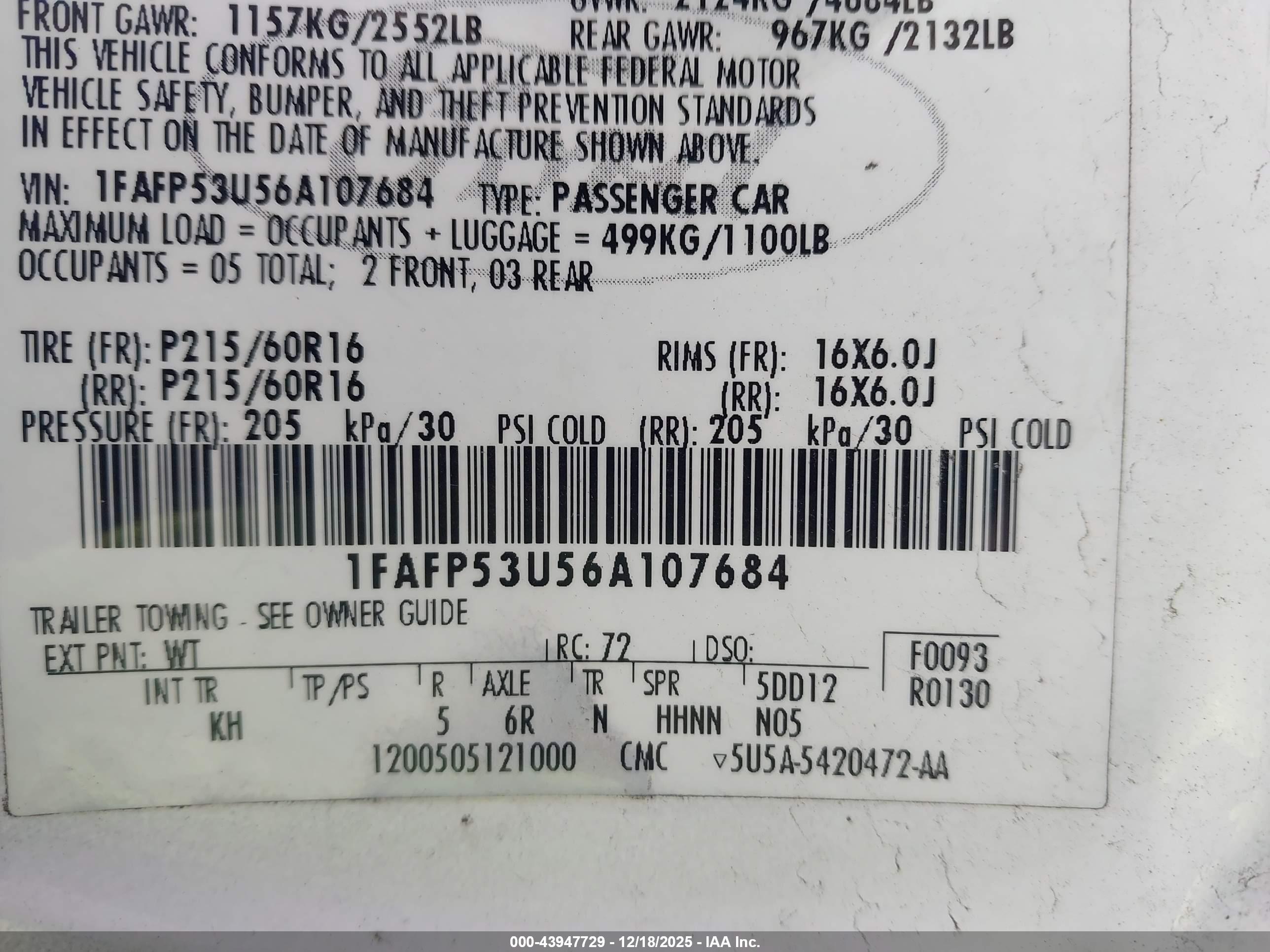 FORD TAURUS image 9