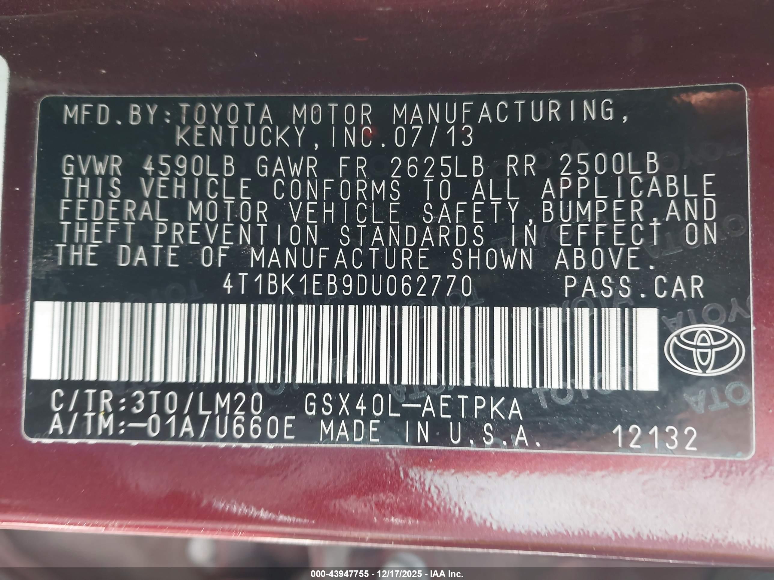 TOYOTA AVALON image 9