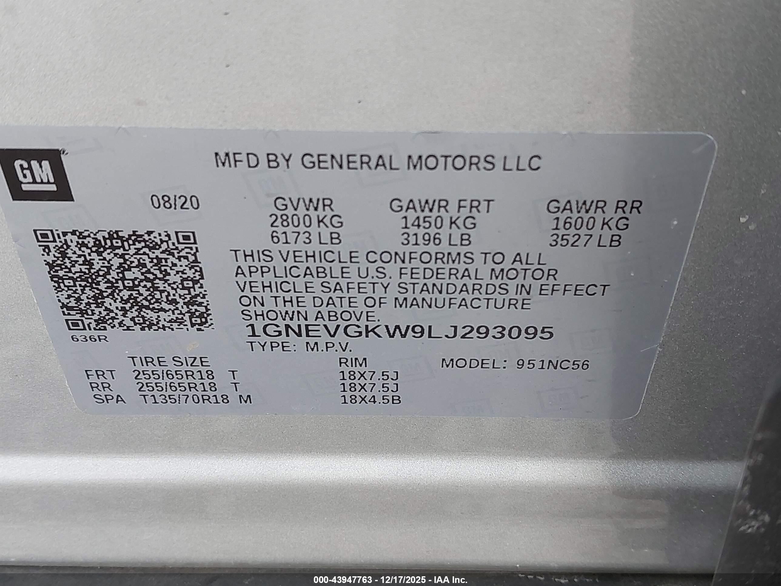 CHEVROLET TRAVERSE image 9