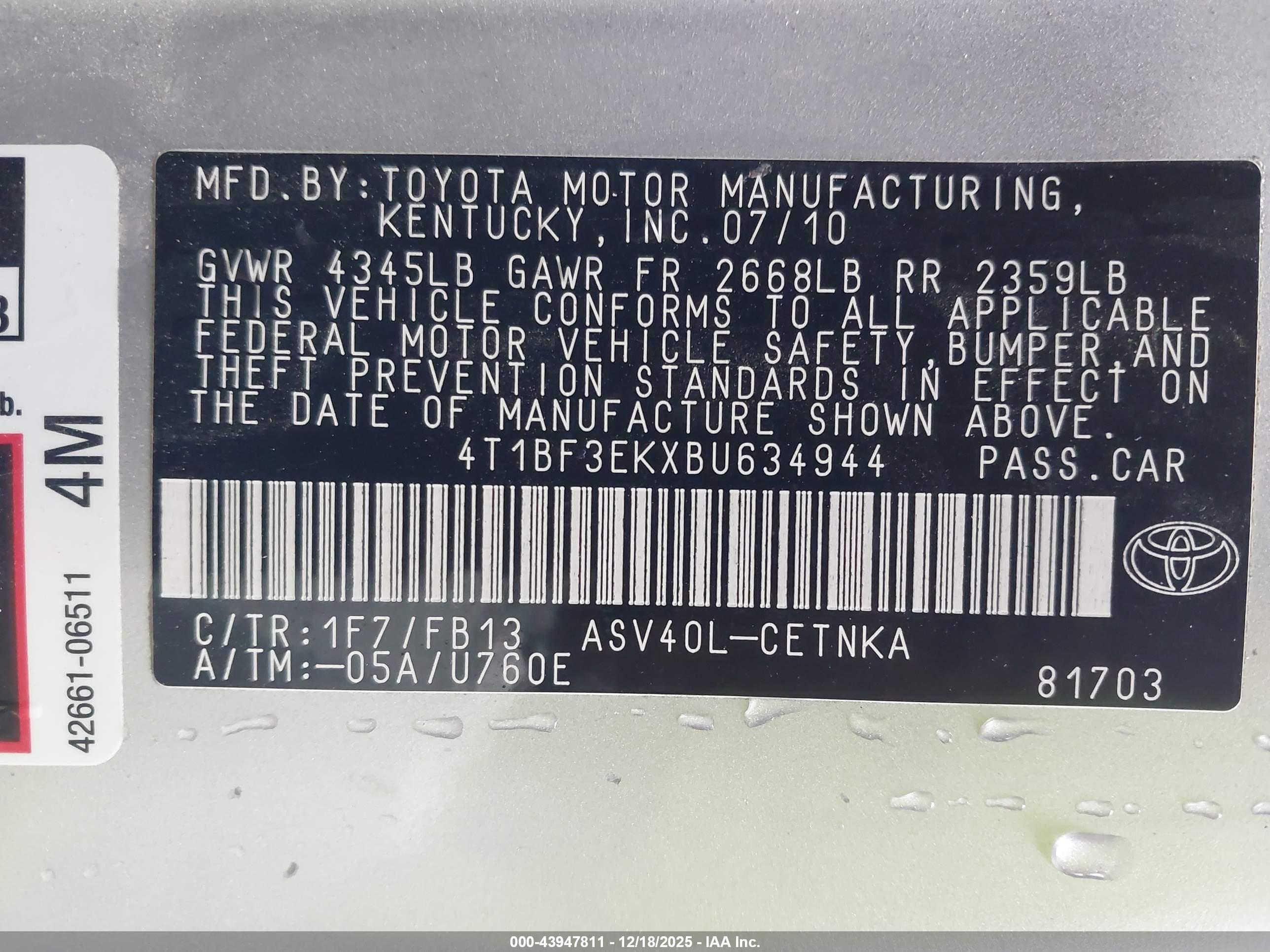 TOYOTA CAMRY image 9