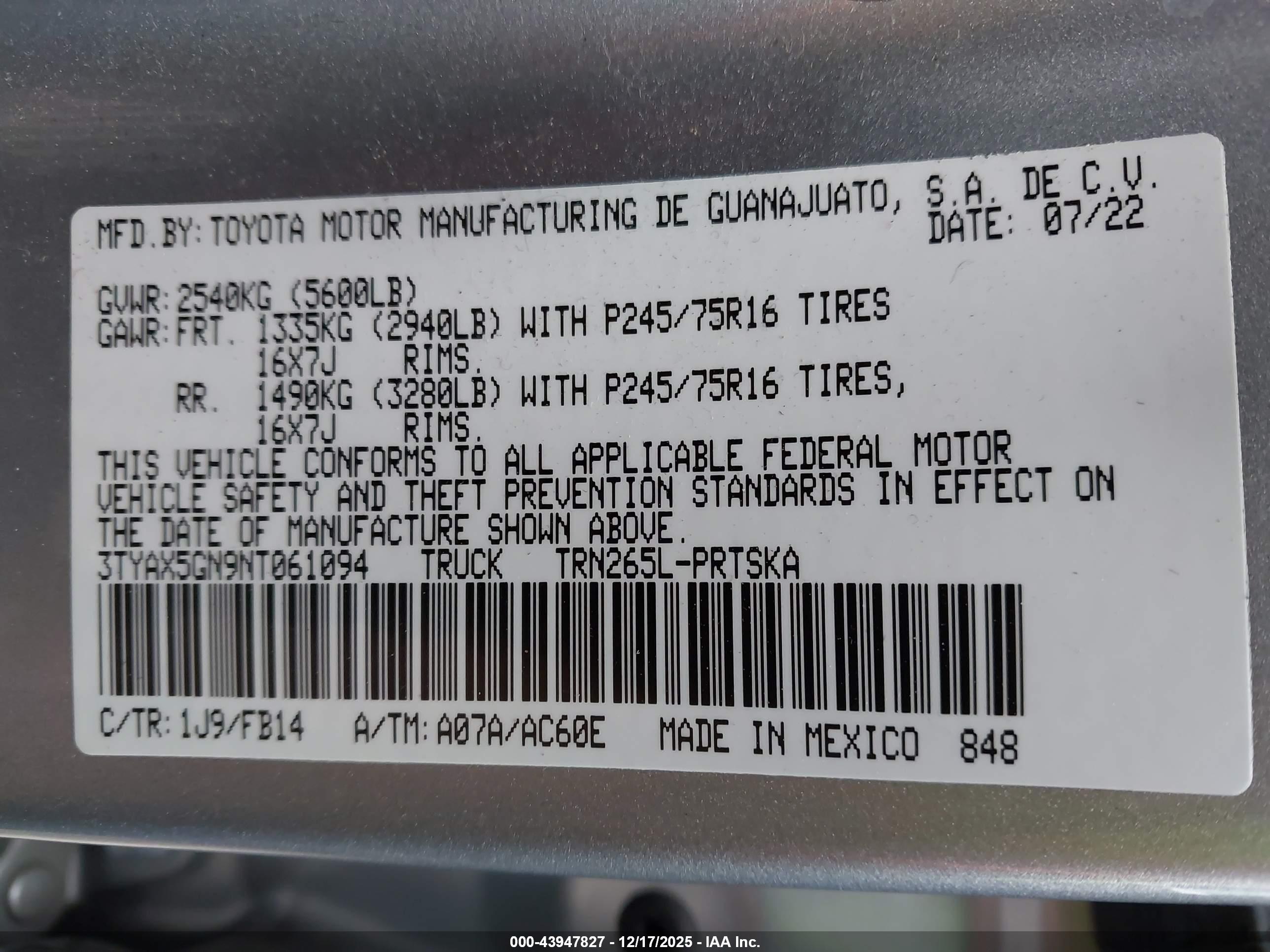 TOYOTA TACOMA image 9