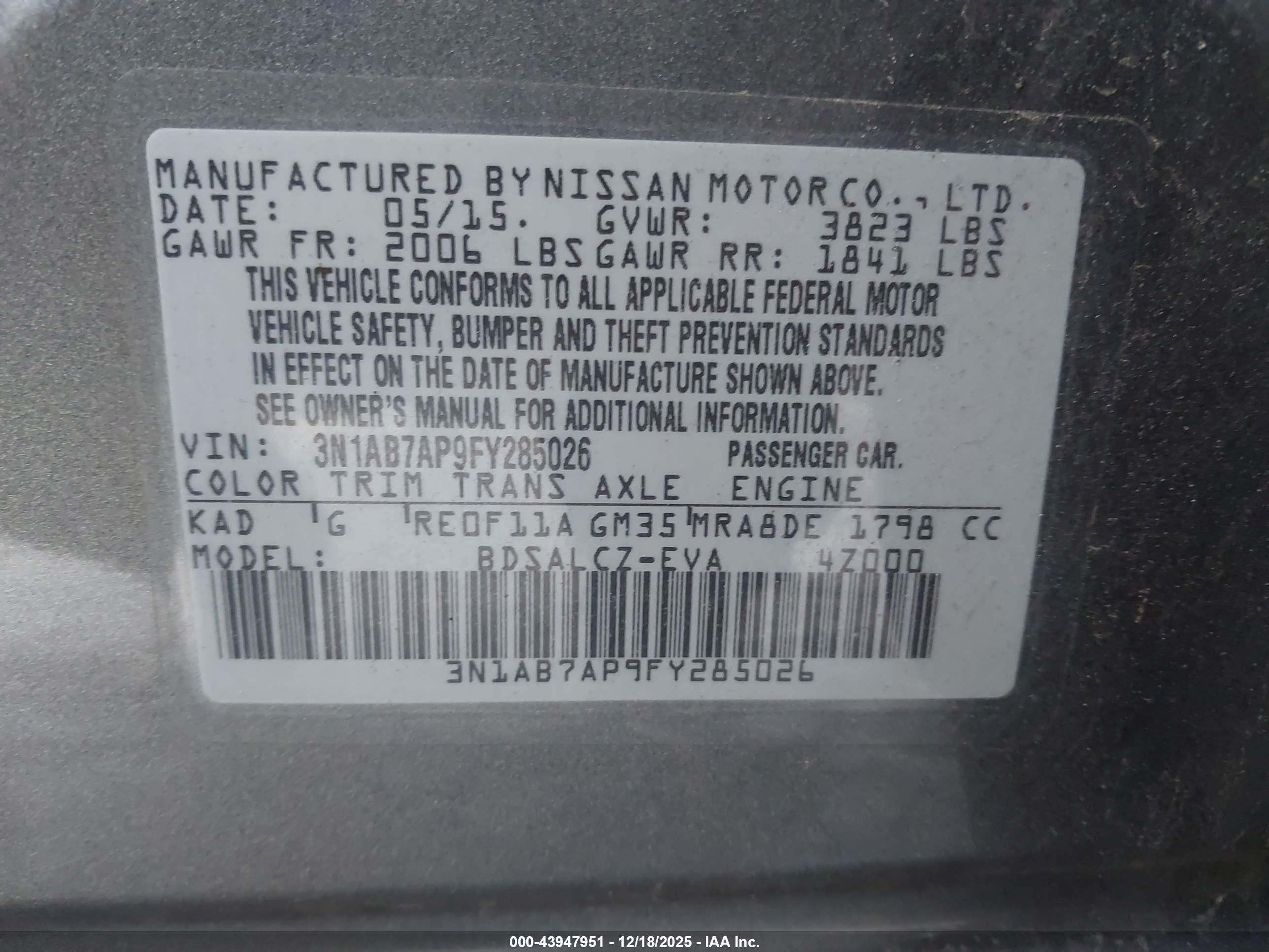 NISSAN SENTRA image 9
