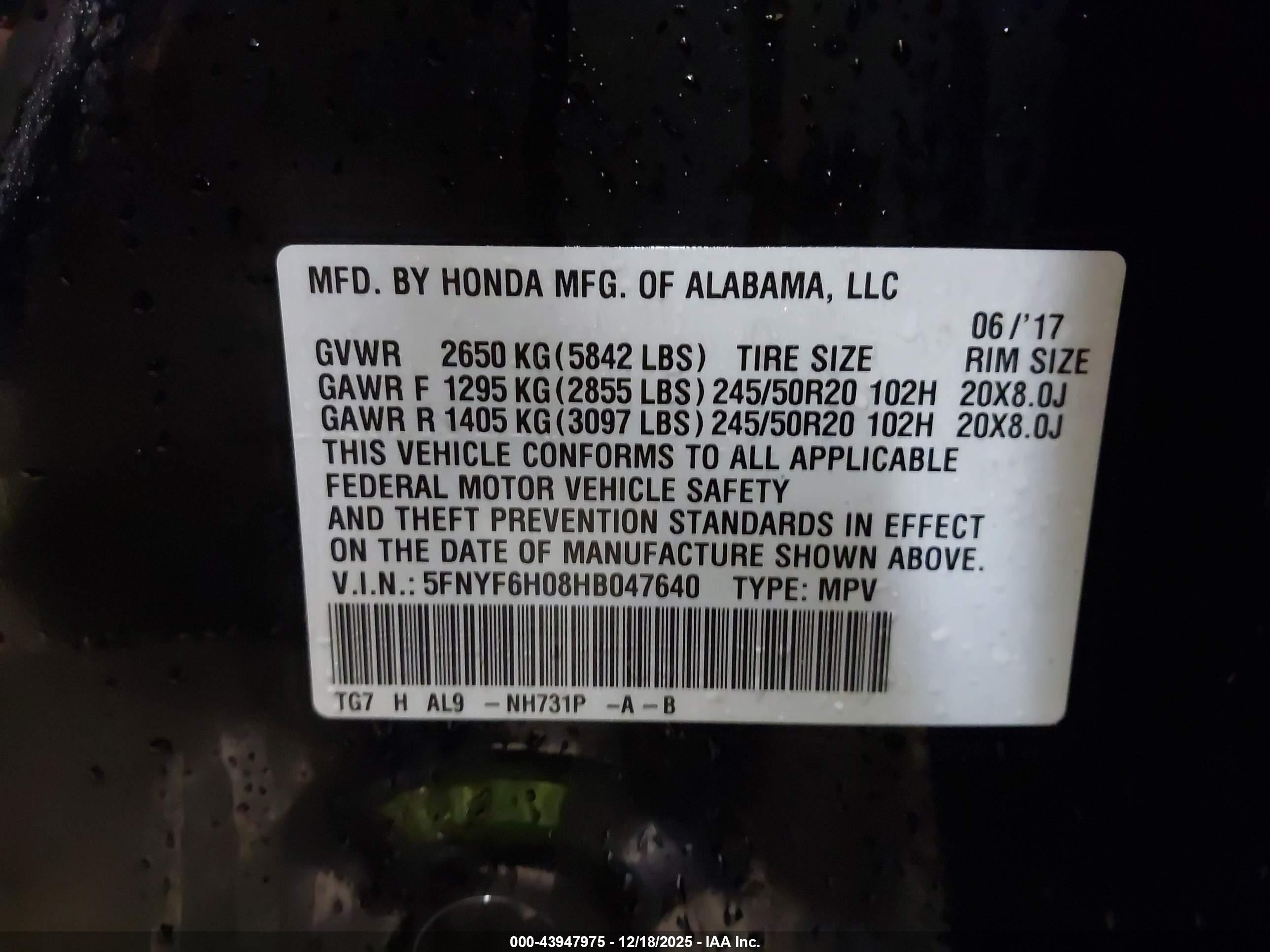 HONDA PILOT image 9