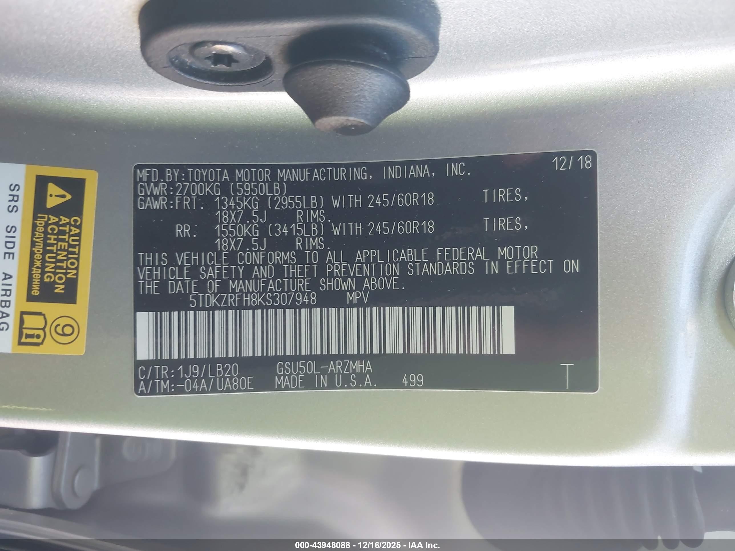 TOYOTA HIGHLANDER image 9
