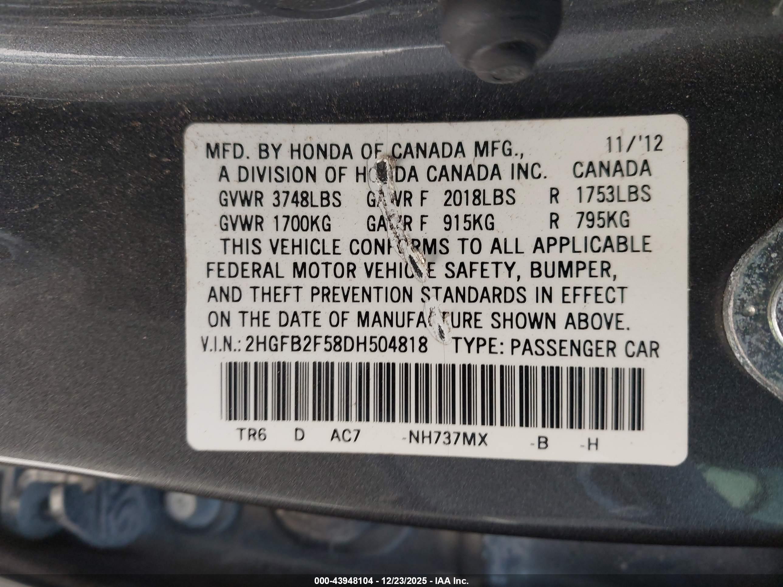 HONDA CIVIC image 9
