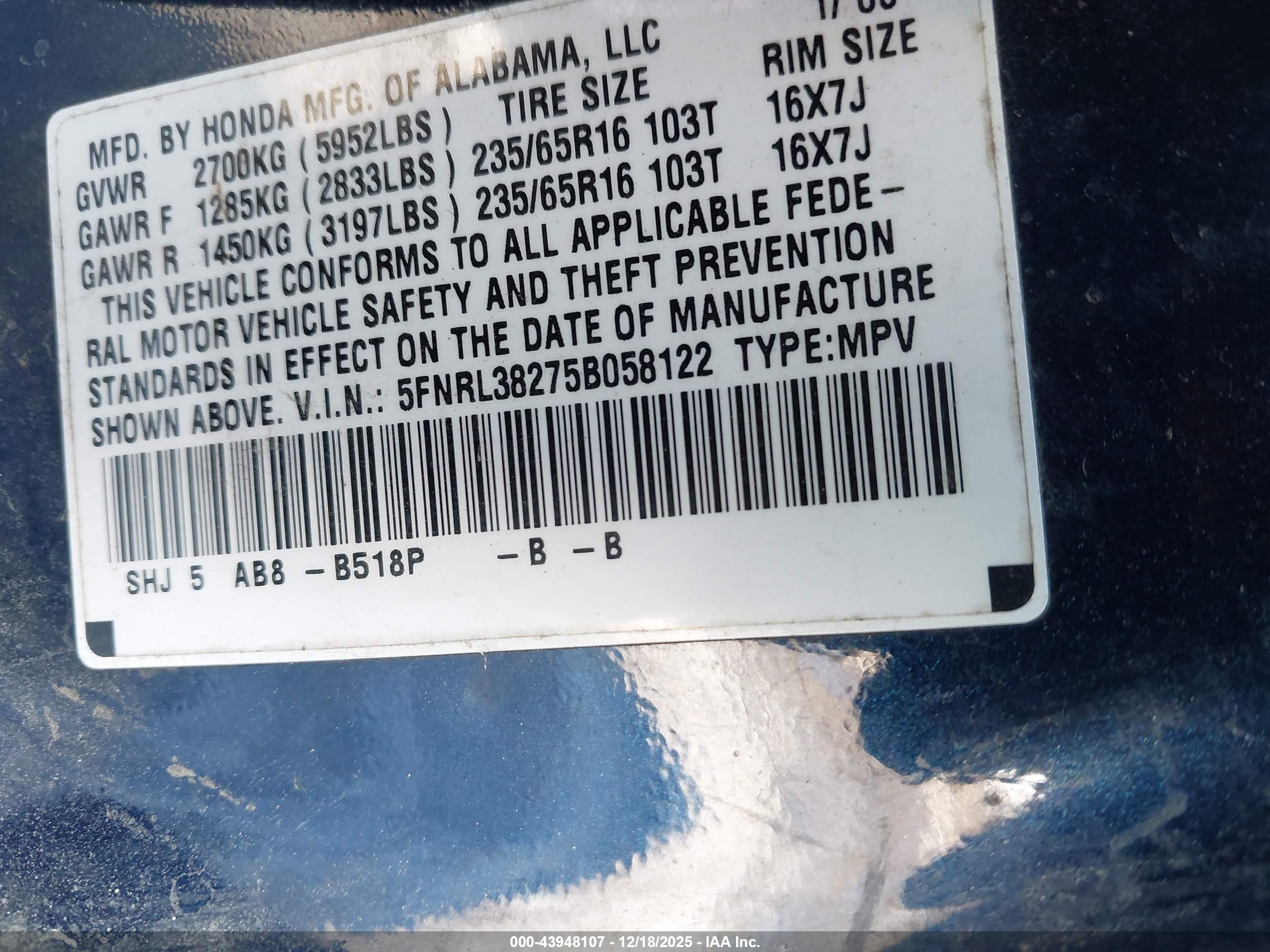 HONDA ODYSSEY image 9
