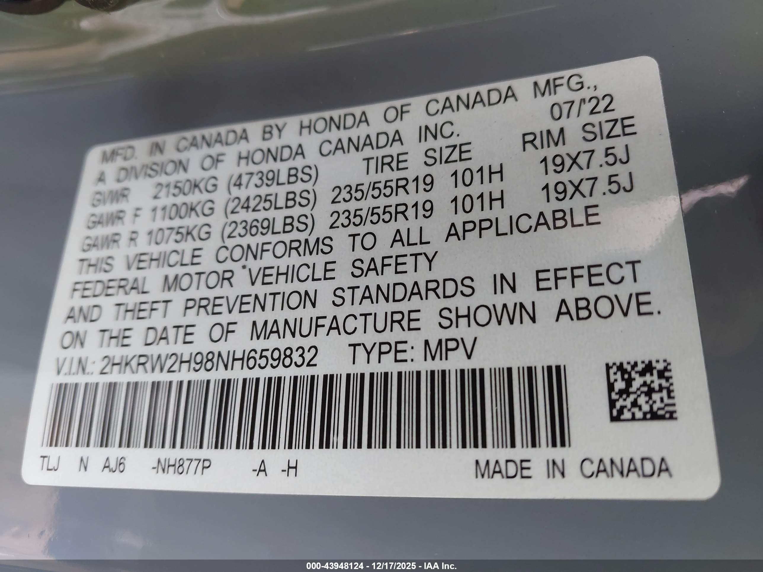 HONDA CR-V image 9