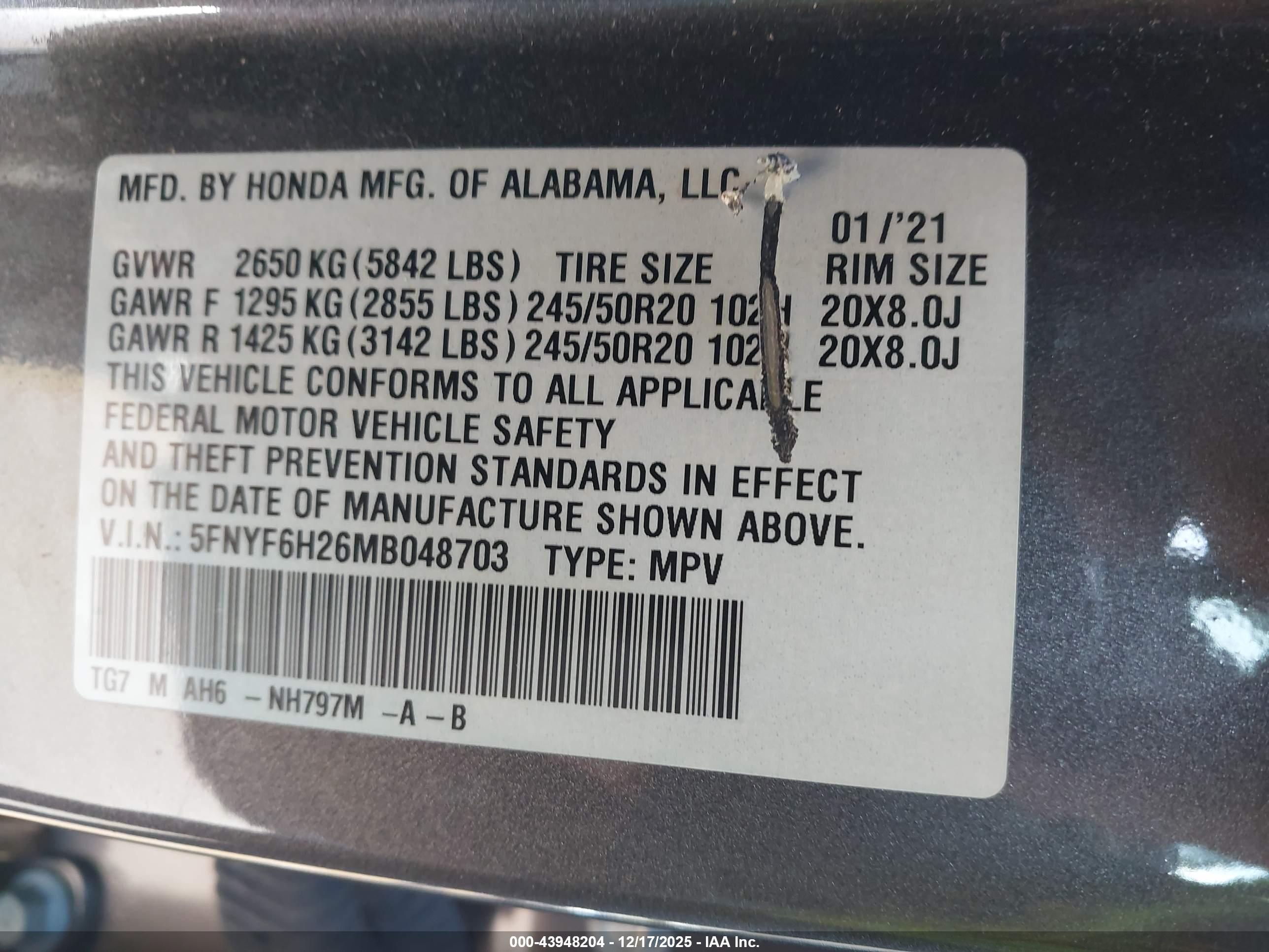 HONDA PILOT image 9