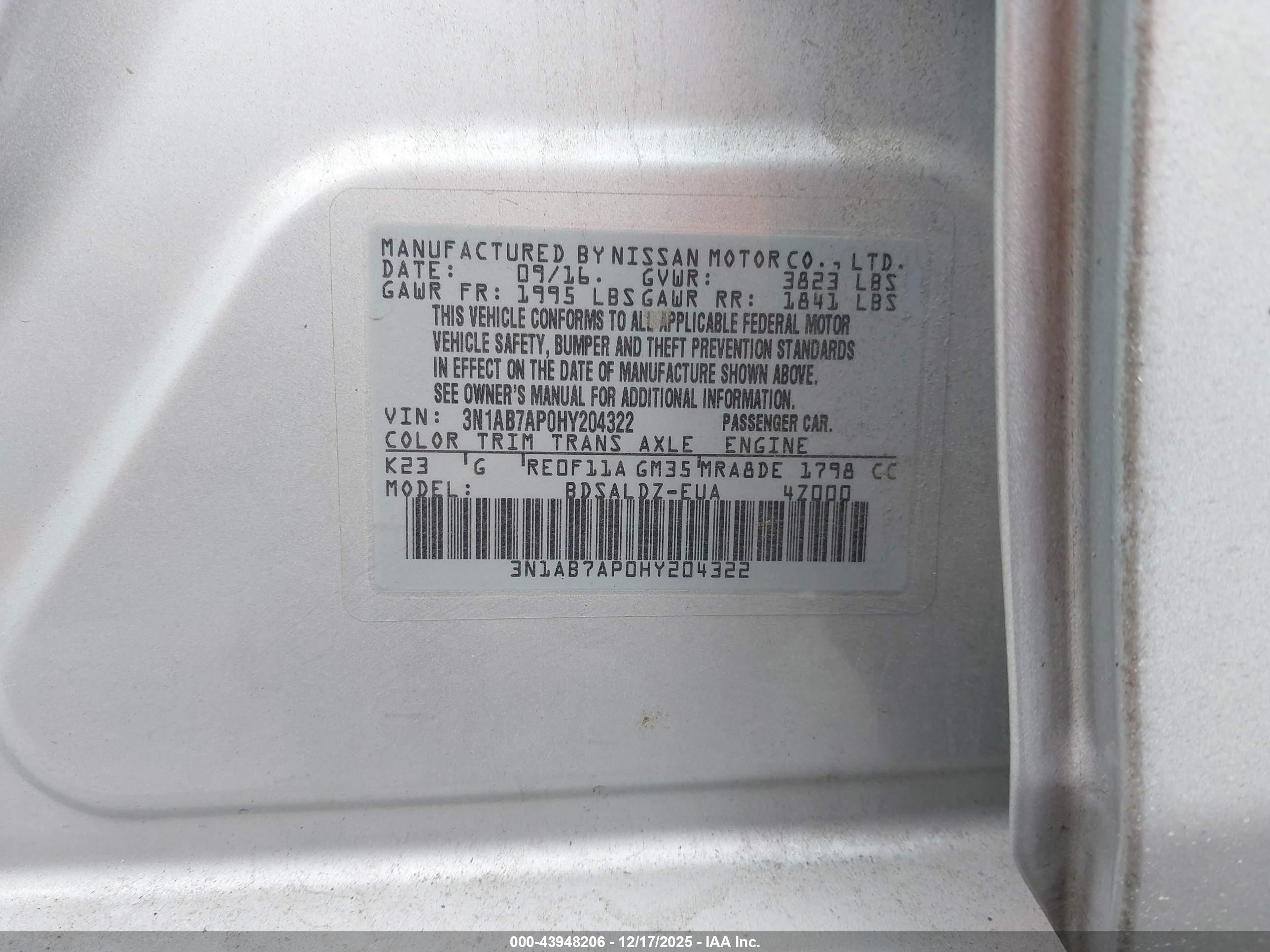 NISSAN SENTRA image 9