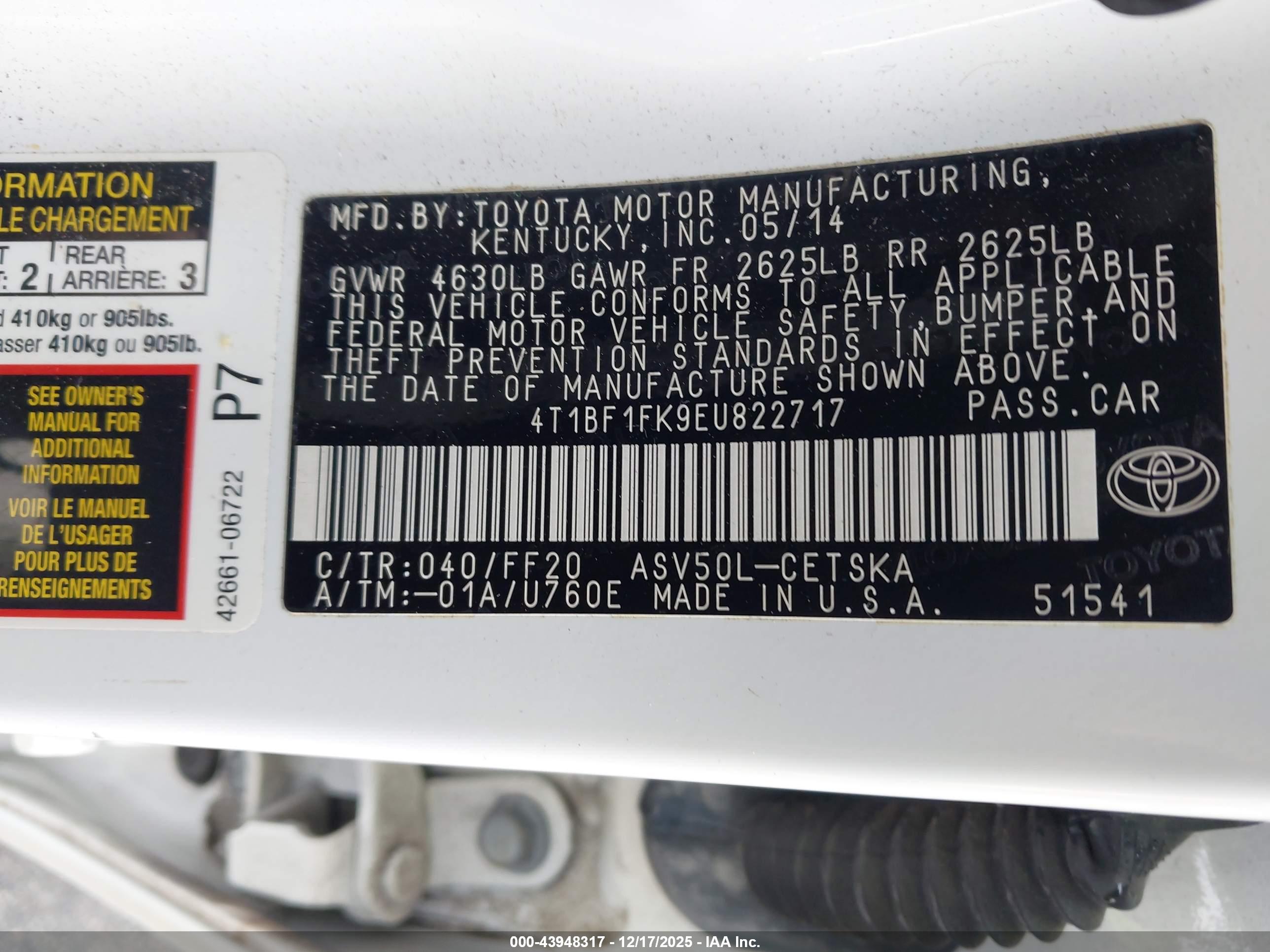 TOYOTA CAMRY image 9