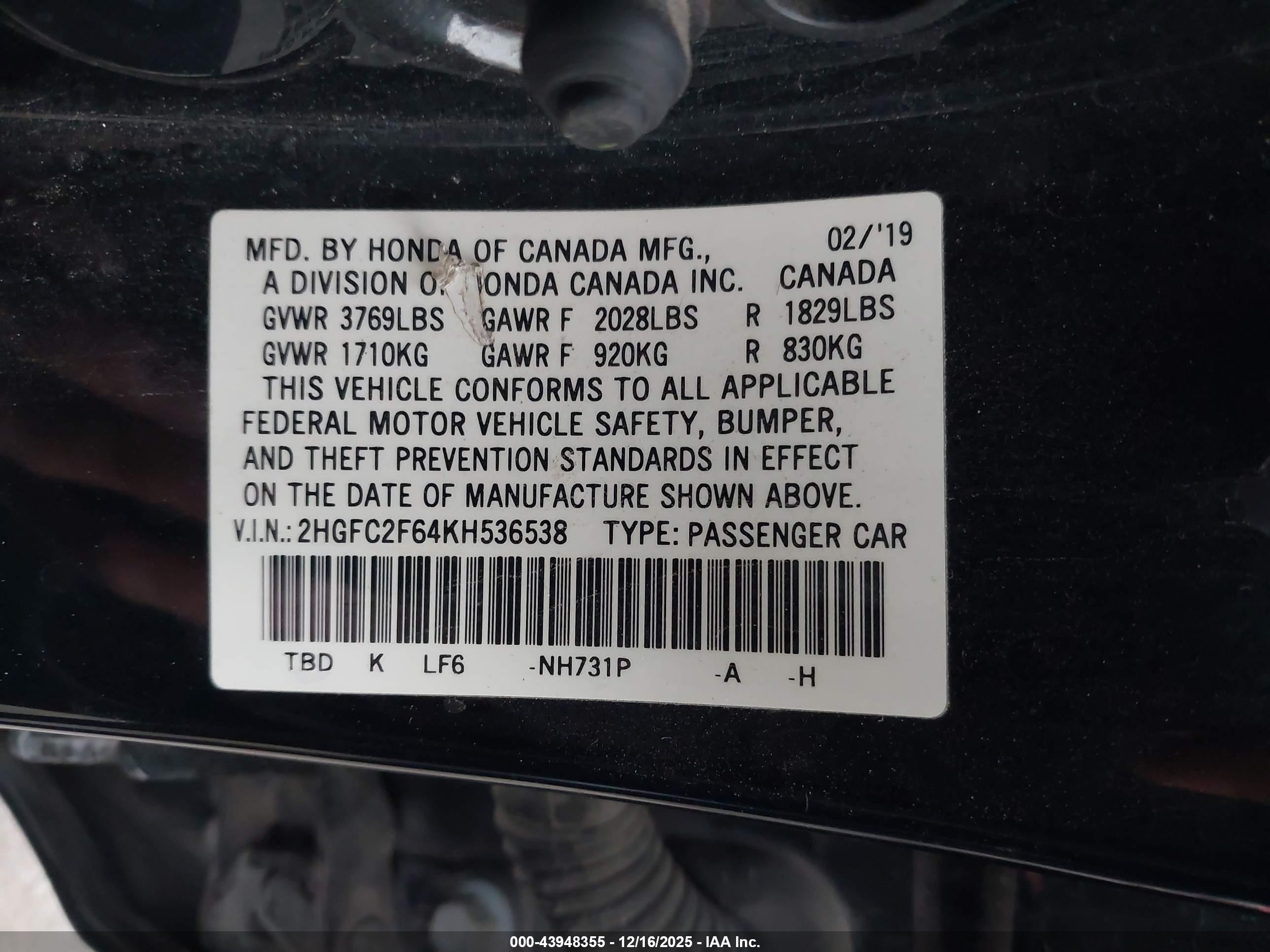 HONDA CIVIC image 9