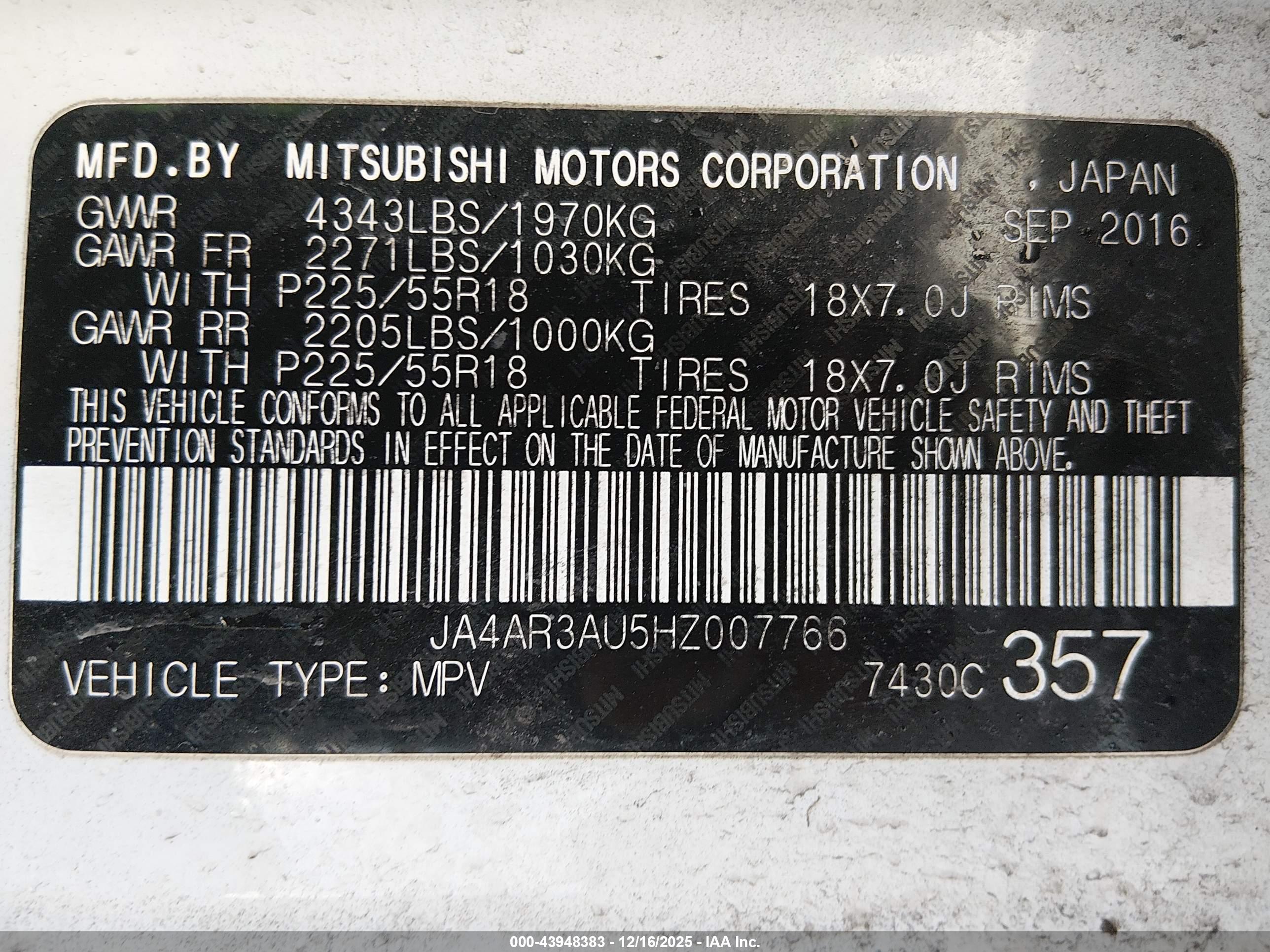 MITSUBISHI OUTLANDER image 9